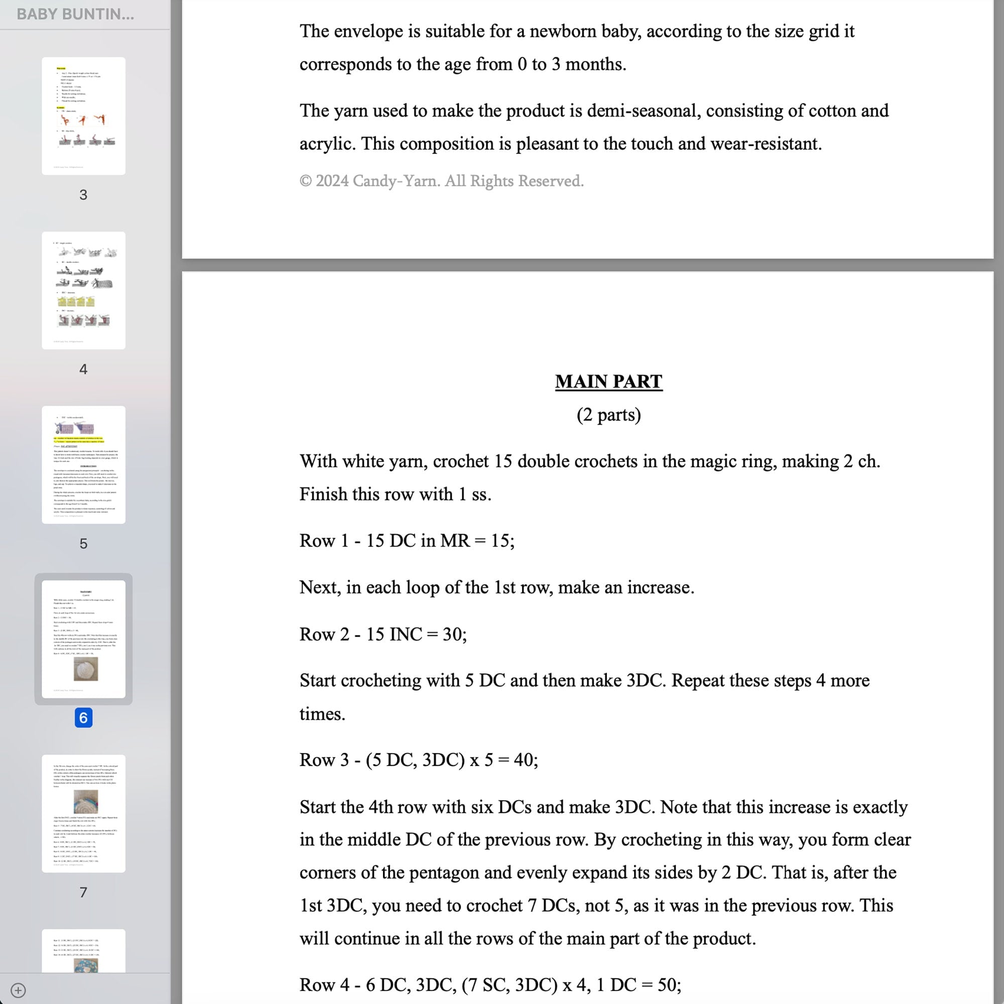 Crochet Baby FLOWER BUNTING Pattern, 0-3 Months Baby Bag Bunting, Baby Shower Gift, Crochet Pattern, Instant Download, Easy Crochet Pattern