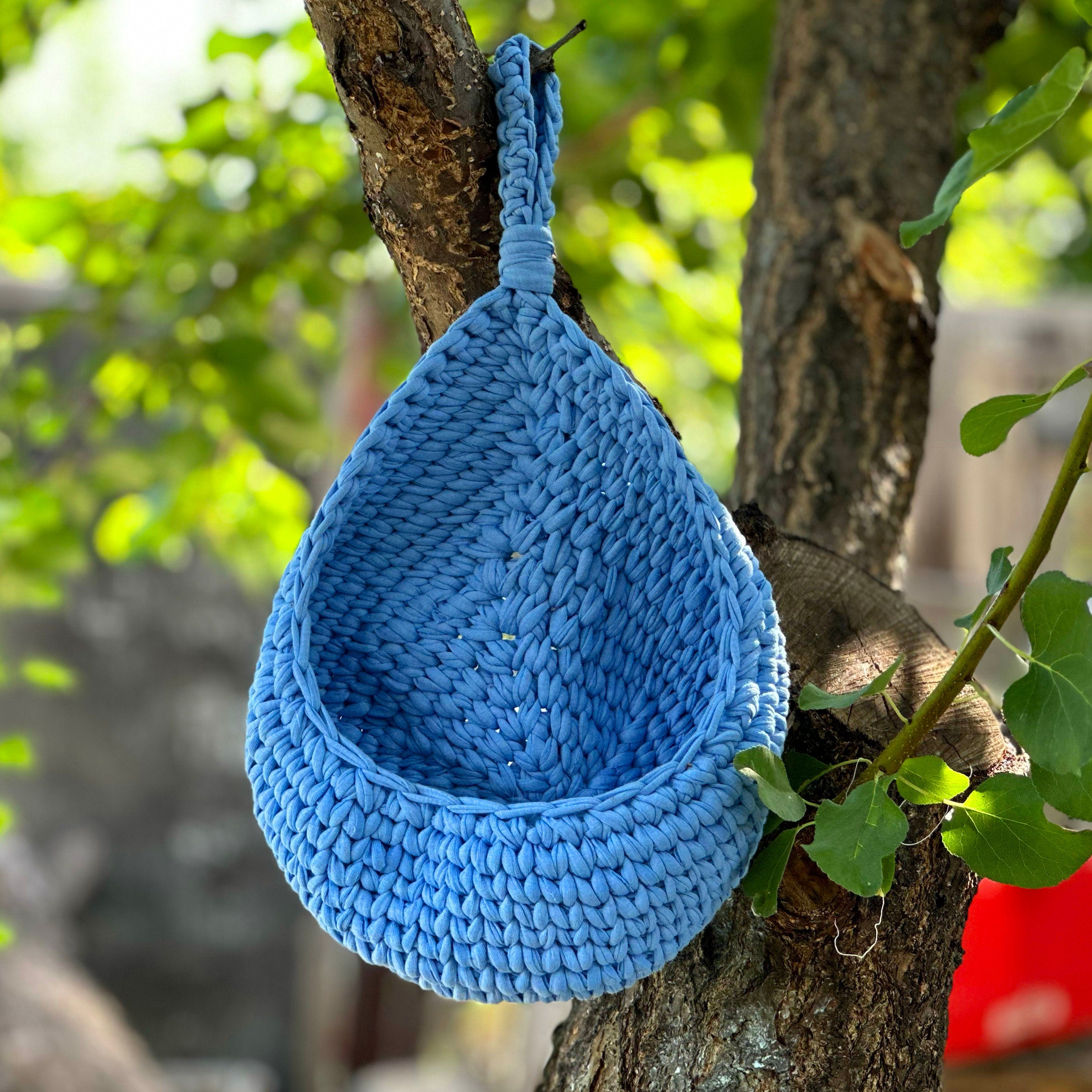 Crochet HANGING STORAGE Pattern, PDF Wall Hanging Storage Basket, Hanging Storage Bag, Nursery Organizer, Toys Storage, Crochet Home Decor