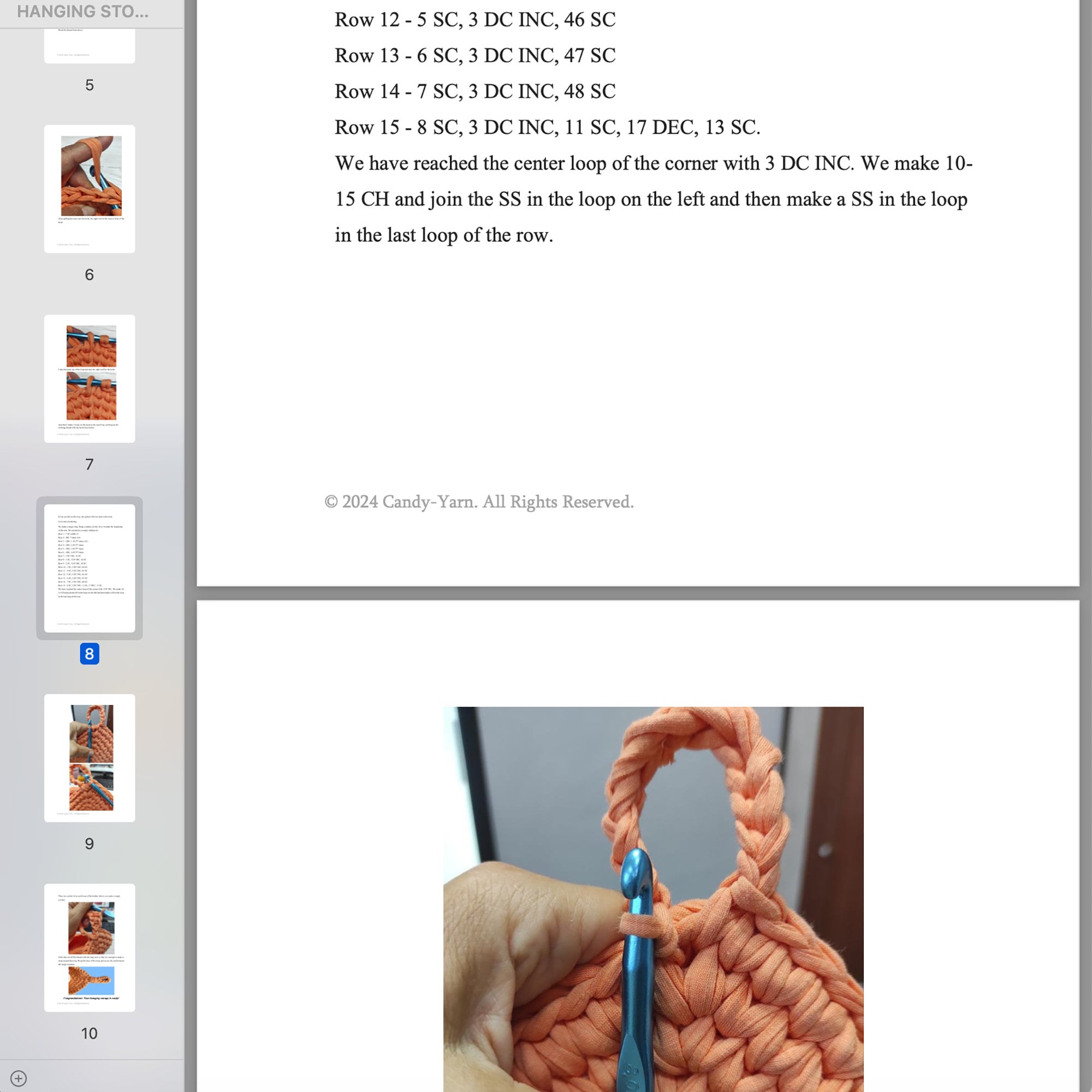 Crochet HANGING STORAGE Pattern, PDF Wall Hanging Storage Basket, Baby Shower Gift, Nursery Organizer, Toys Storage, Crochet Home Decor