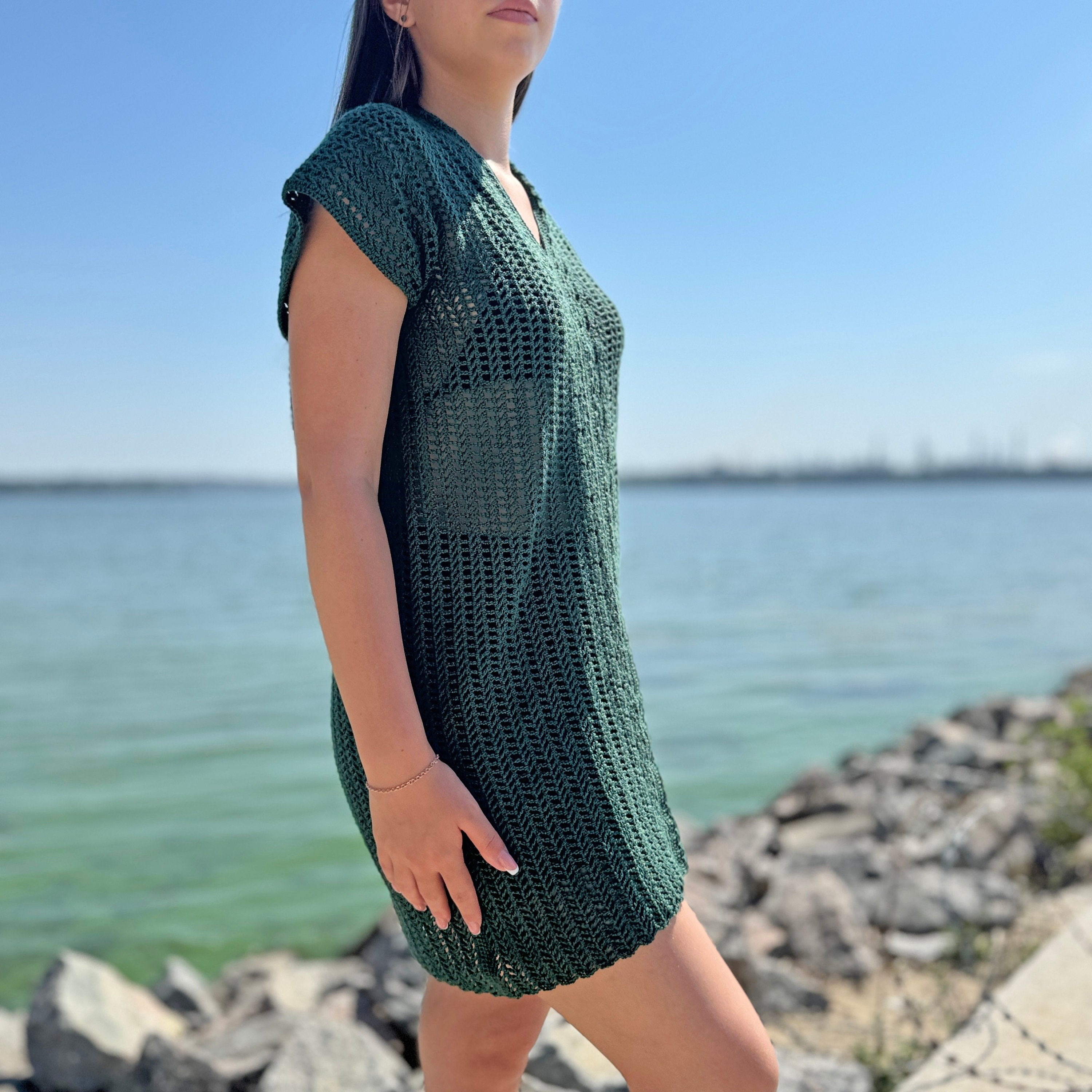 Crochet Pattern BEACH COVER UP, Crochet Swimsuit Cover Up, Easy Summer Crochet Dress Pdf Pattern, One Size, Crochet Apparel