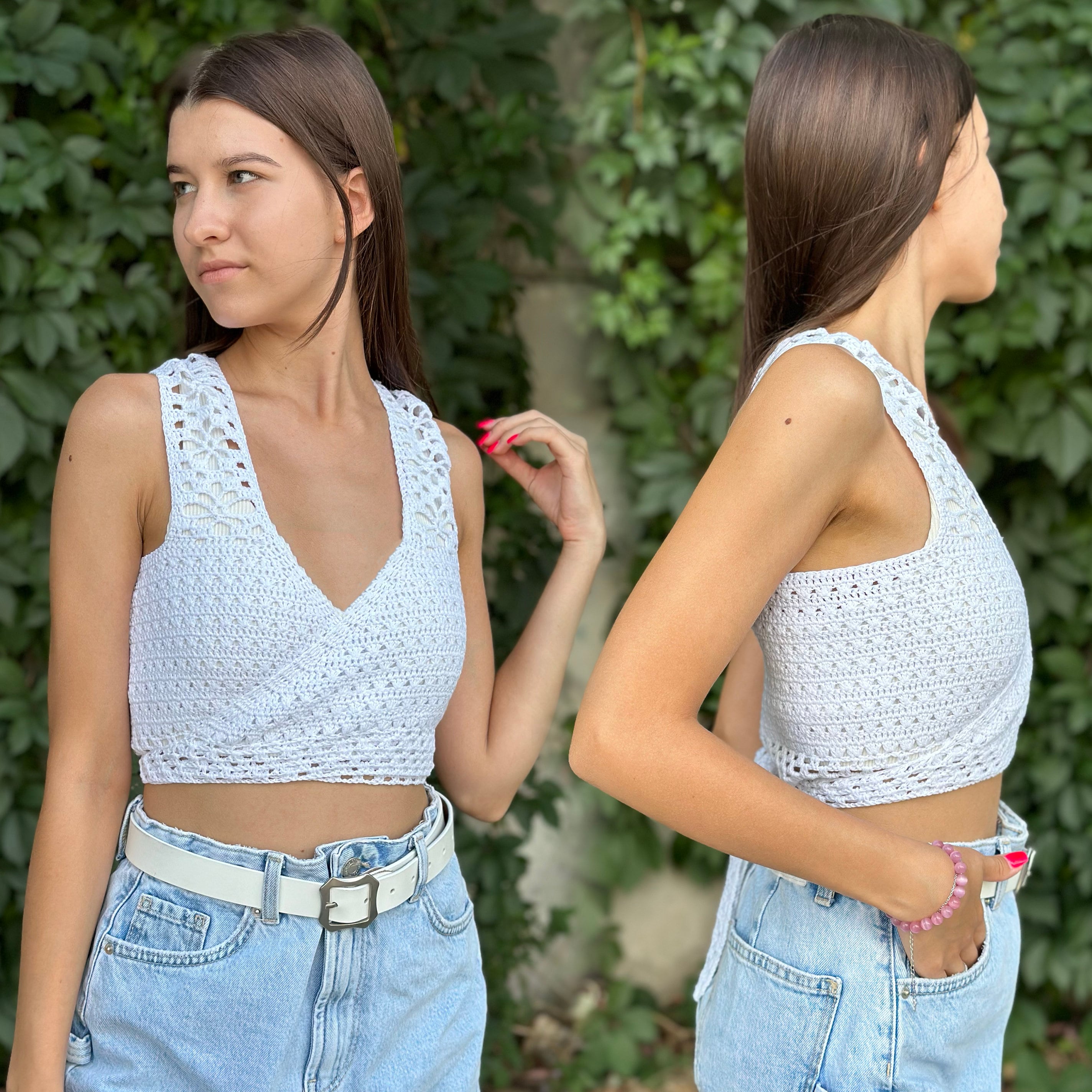 Crochet Pattern HALTER CROCHET TOP, Women Crochet Pattern, Pdf Crop Top Pattern, Beach Cover-Up, Festival Top, Boho Lace Top, Sizes Xs-M