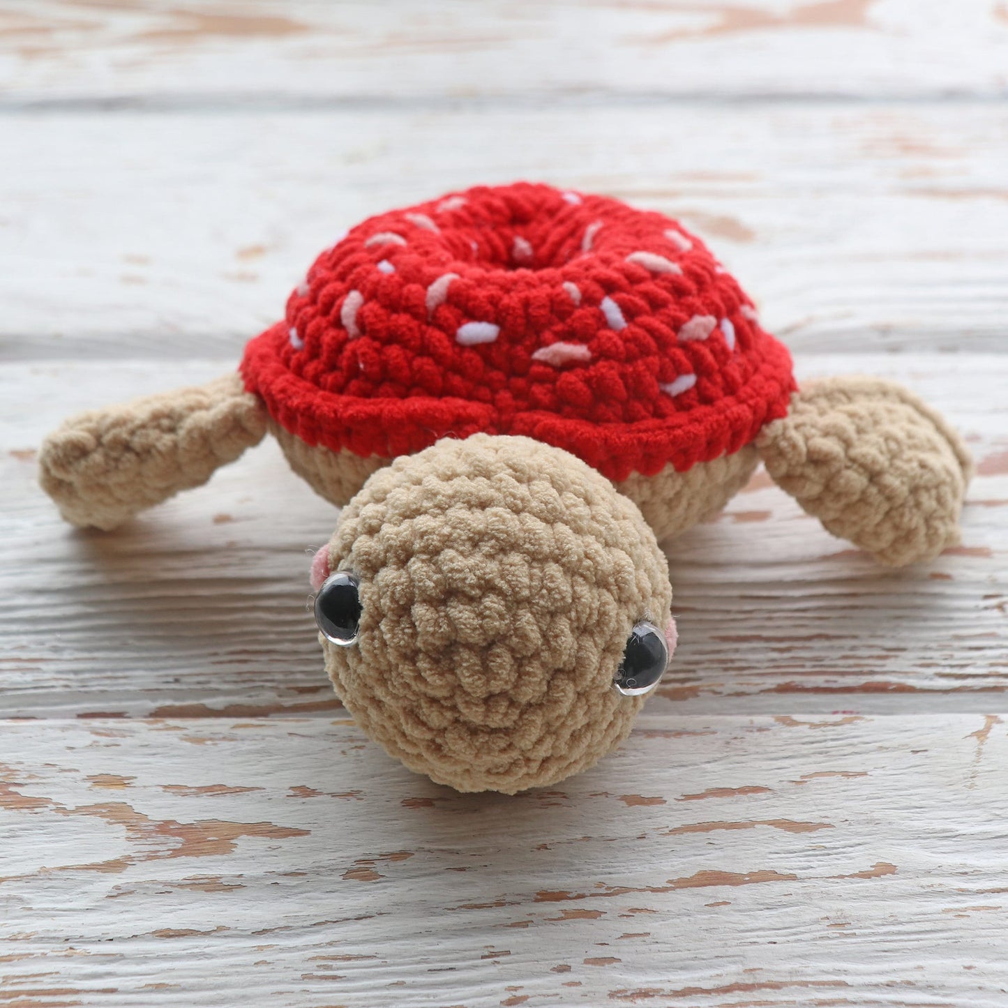 NO SEW Donut Turtle Crochet Pattern, Crochet Heart Turtle Amigurumi Pattern, Cute Sea Creature Stuffed Animal, Instant Digital Download PDF