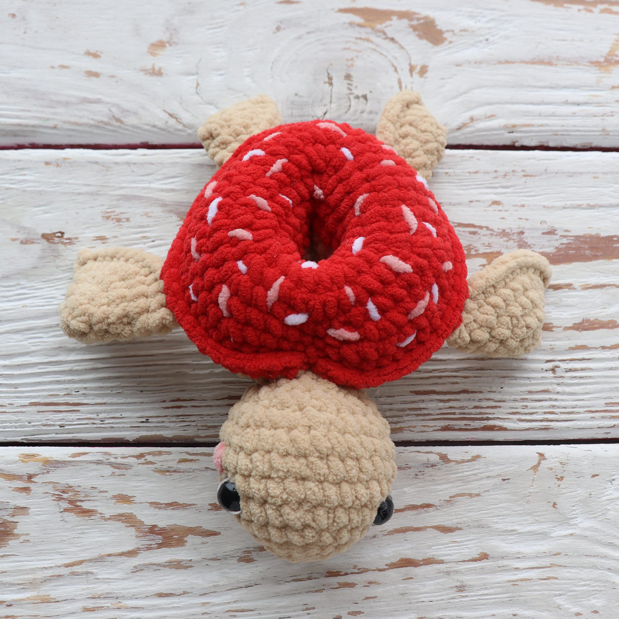 NO SEW Donut Turtle Crochet Pattern, Crochet Heart Turtle Amigurumi Pattern, Cute Sea Creature Stuffed Animal, Instant Digital Download PDF