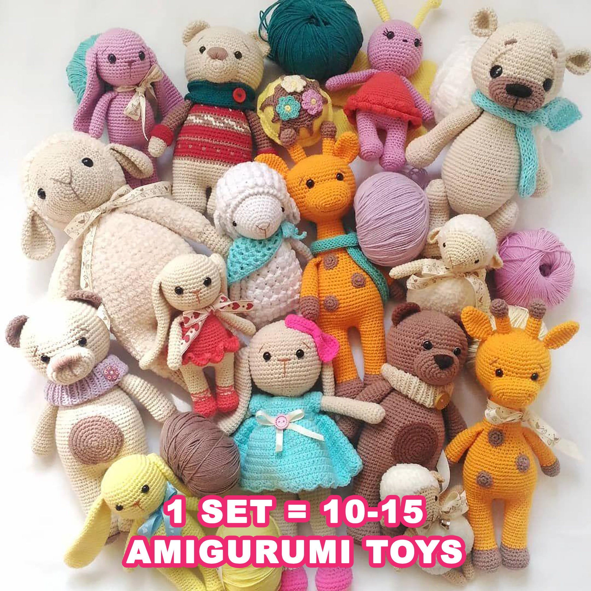 Rainbow YARN SET 60x12g Cotton Blend Yarn Mini Skeins 2280 Yards Total, Amigurumi Yarn Set, Granny Square Kit, Sport Weight Fine Yarn Kit