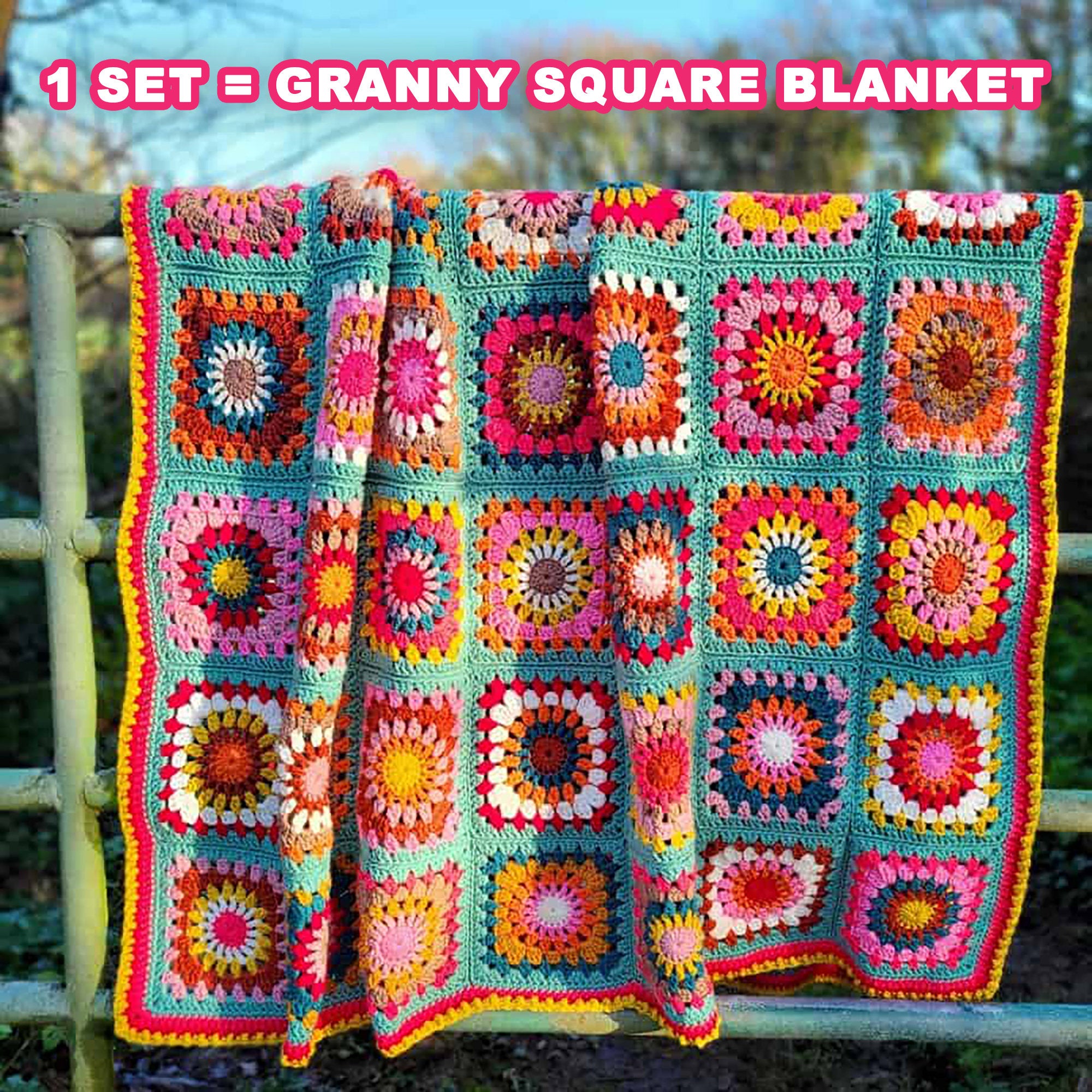 Rainbow YARN SET 60x12g Cotton Blend Yarn Mini Skeins 2280 Yards Total, Amigurumi Yarn Set, Granny Square Kit, Sport Weight Fine Yarn Kit