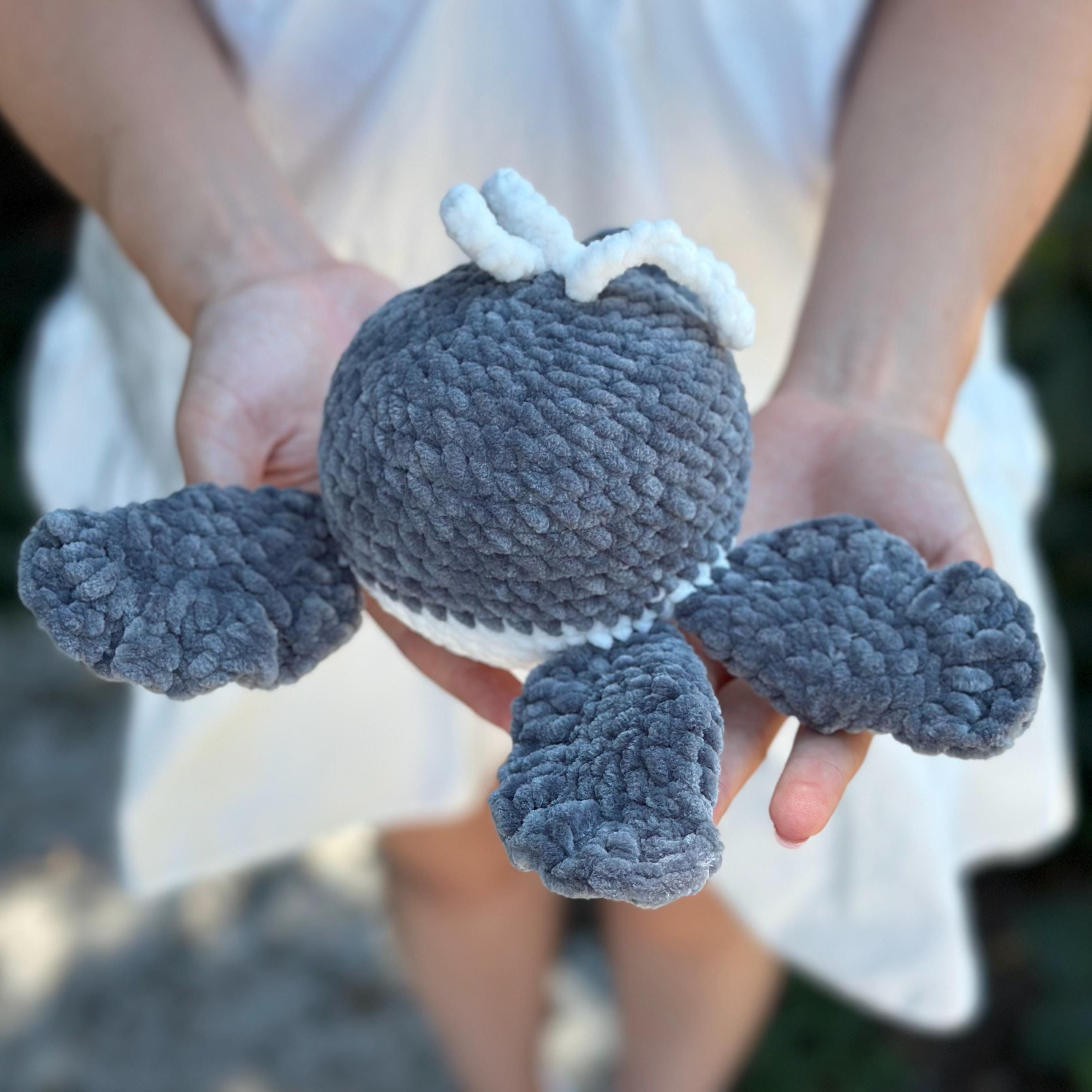 Crochet Whale NO SEW Pattern, PDF Beginner Crochet Pattern, Easy Crochet Amigurumi Pattern, Crochet Whale Pattern, Plush Whale Pattern