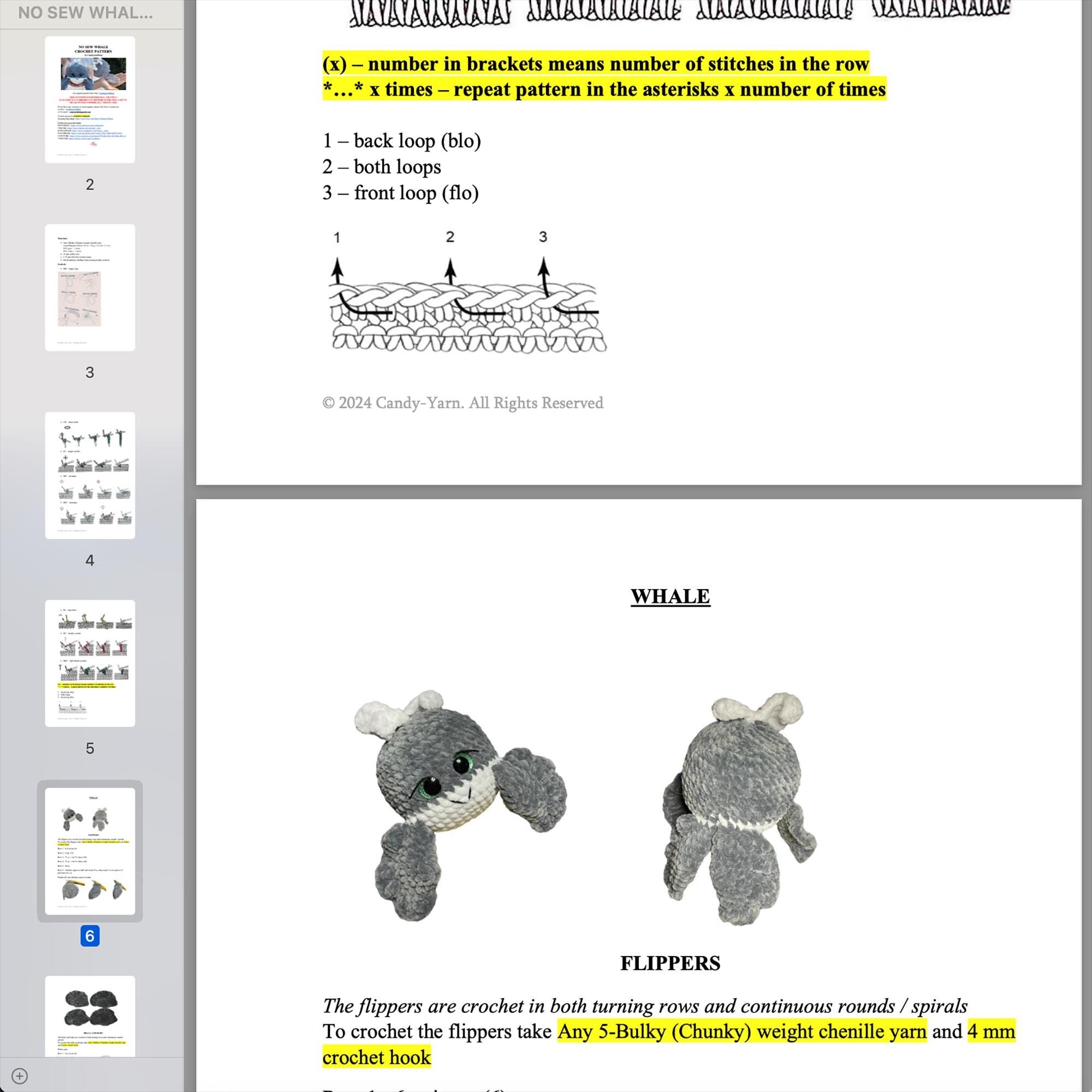 Crochet Whale NO SEW Pattern, PDF Beginner Crochet Pattern, Easy Crochet Amigurumi Pattern, Crochet Whale Pattern, Plush Whale Pattern