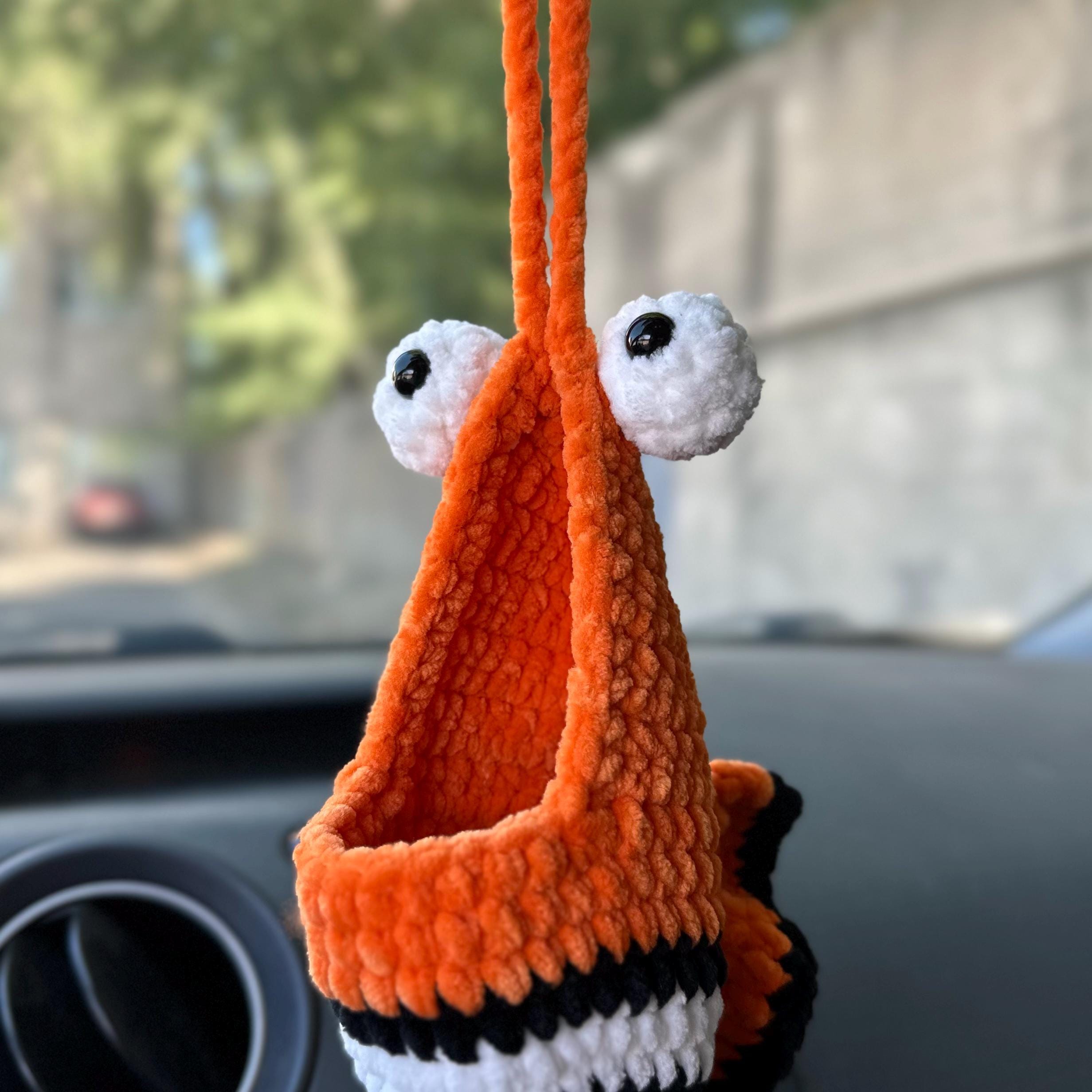 Crochet CAR HANGER Pattern, Hanging Planter PDF, Crochet Basket Amigurumi Fish, Car Decor, Crochet Car Accessories