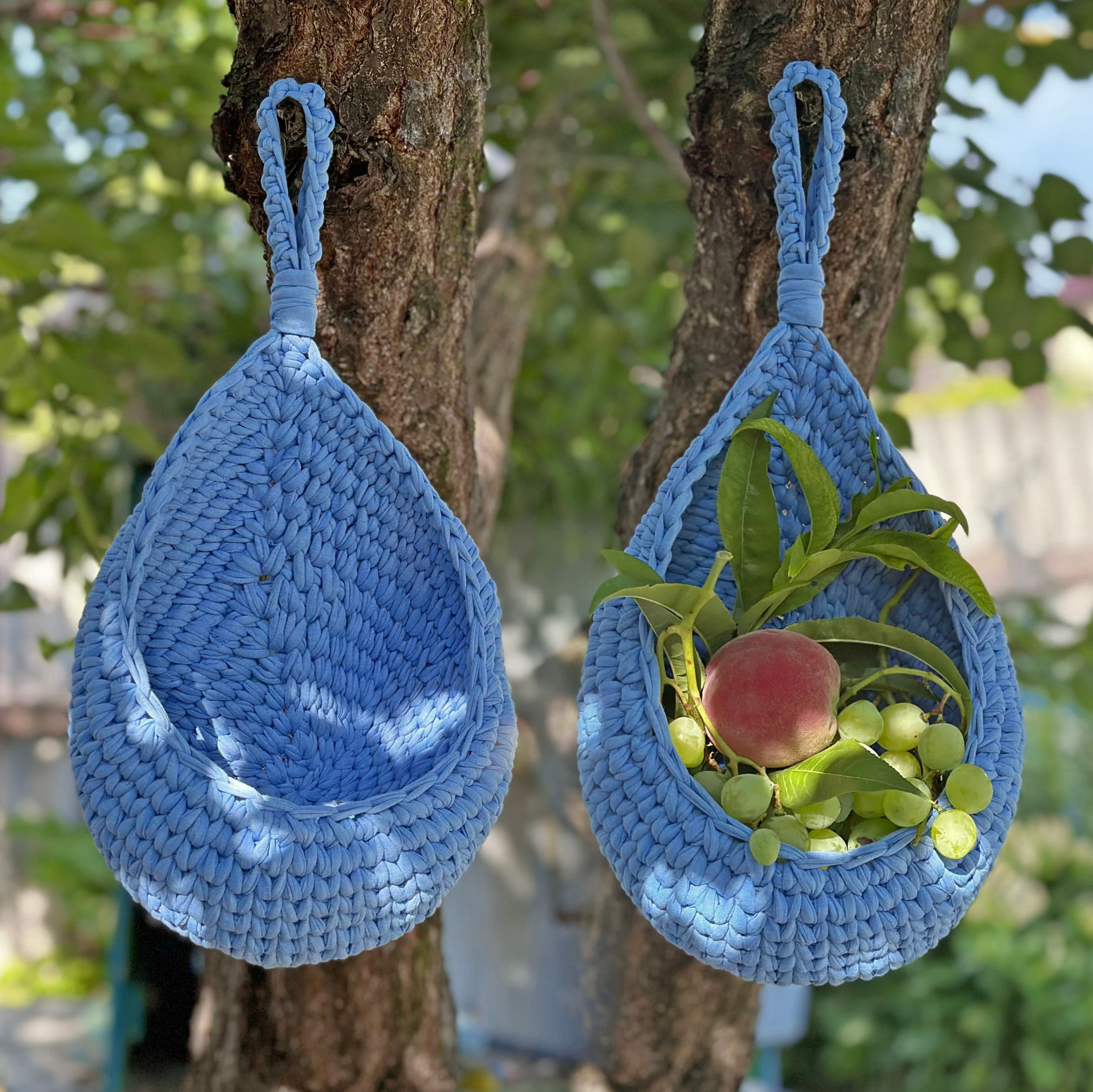 Crochet HANGING STORAGE Pattern, PDF Wall Hanging Storage Basket, Baby Shower Gift, Nursery Organizer, Toys Storage, Crochet Home Decor