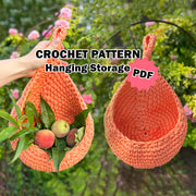 Crochet HANGING STORAGE Pattern, PDF Wall Hanging Storage Basket, Baby Shower Gift, Nursery Organizer, Toys Storage, Crochet Home Decor