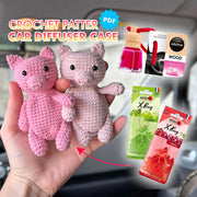 Car Diffuser Case CROCHET PATTERN, Essential Oil Diffuser, Crochet Pigs Car Accessory Car Freshener Rear View Mirror Hanger