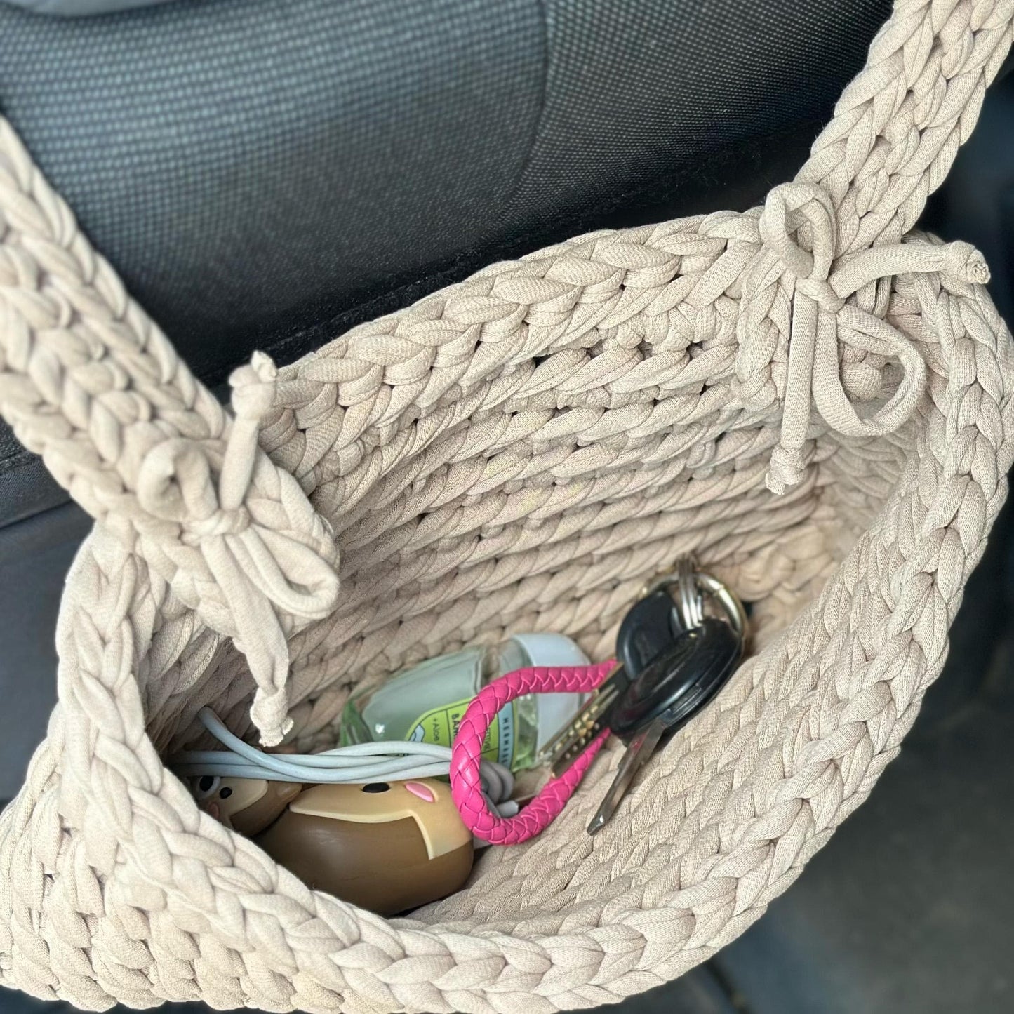 Car Bag CROCHET PATTERN, Cute Car Accessories, Crochet Car Trash Bag, Car Decor, Car Bag PDF