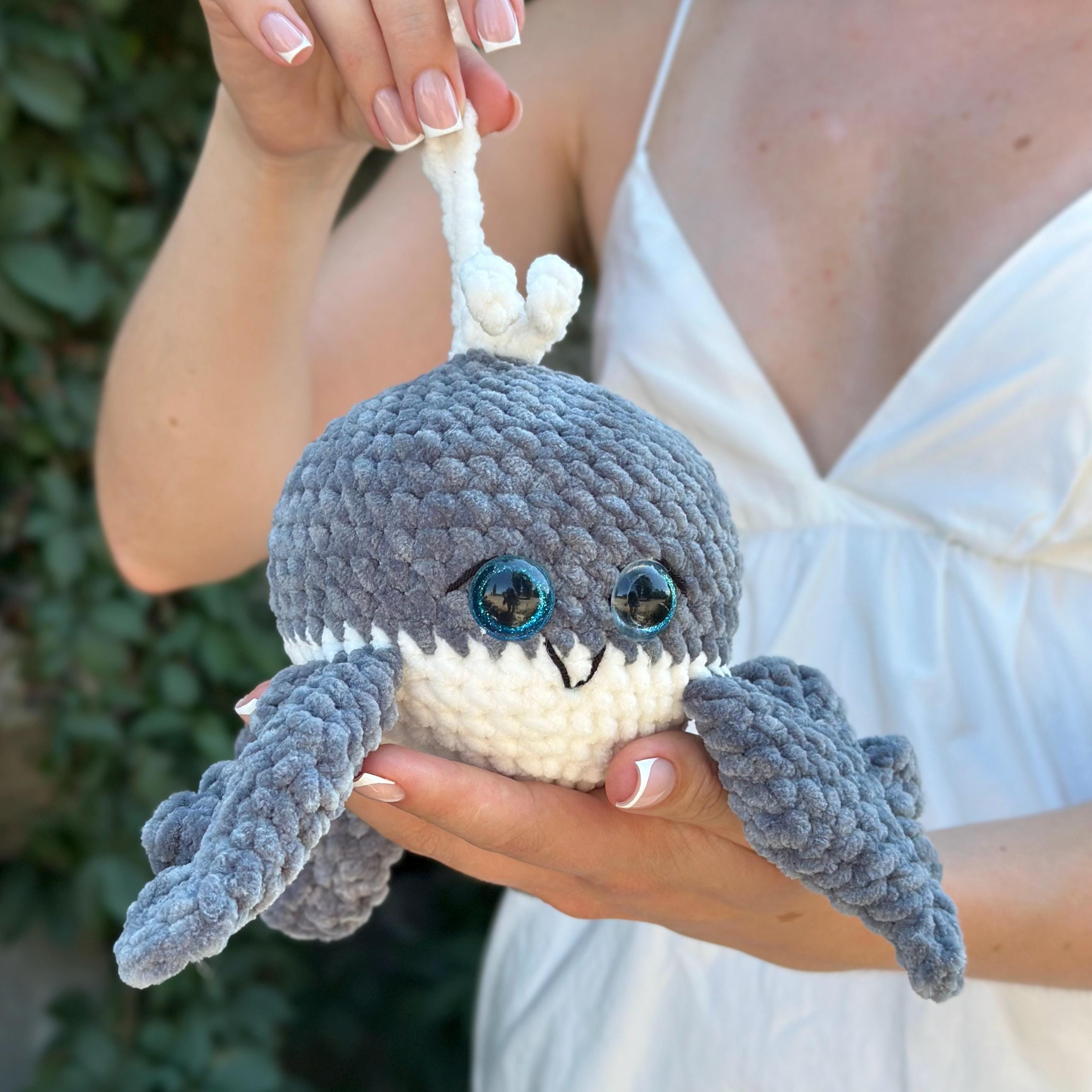 Crochet Whale NO SEW Pattern, PDF Beginner Crochet Pattern, Easy Crochet Amigurumi Pattern, Crochet Whale Pattern, Plush Whale Pattern
