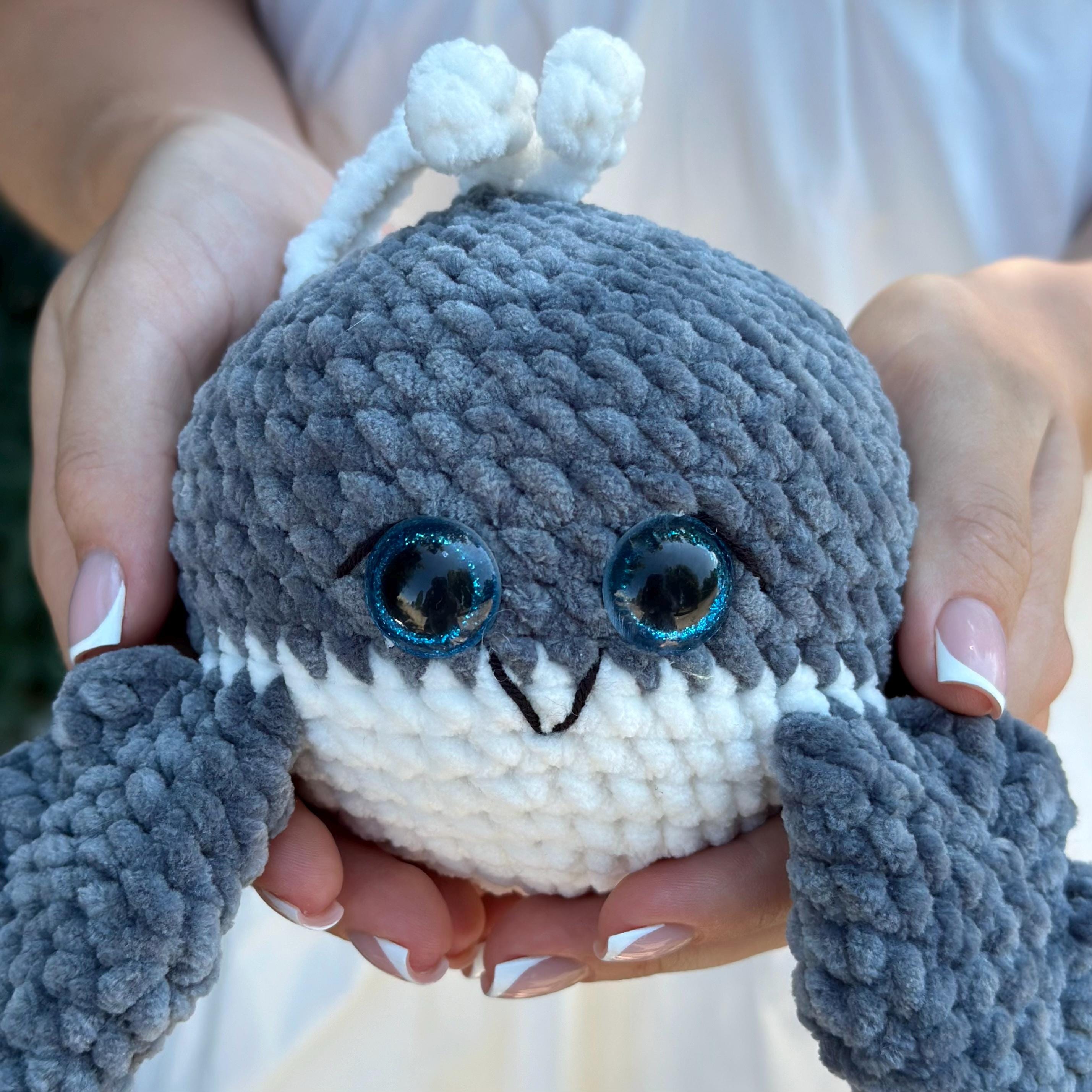 Crochet Whale NO SEW Pattern, PDF Beginner Crochet Pattern, Easy Crochet Amigurumi Pattern, Crochet Whale Pattern, Plush Whale Pattern