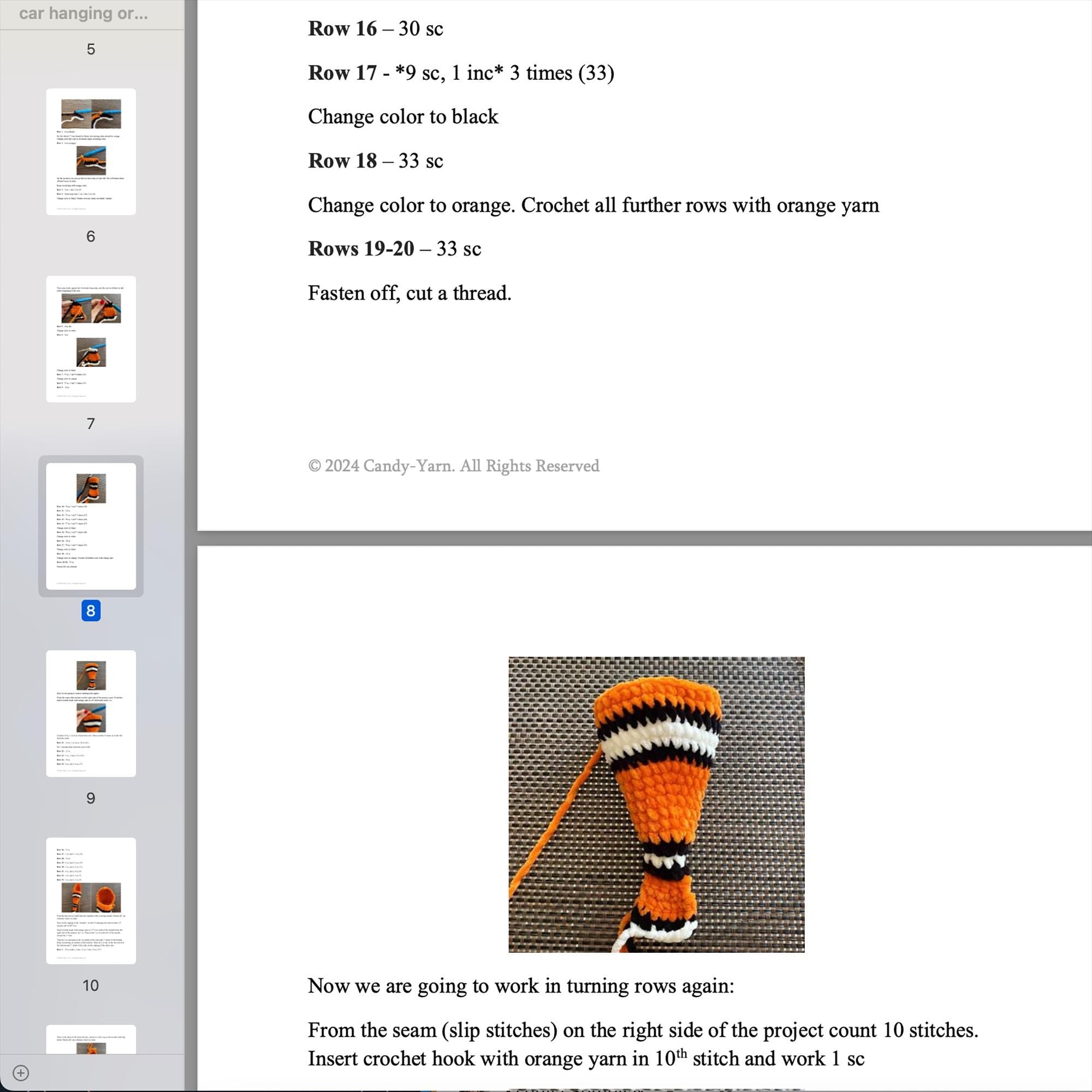 Crochet CAR HANGER Pattern, Hanging Planter PDF, Crochet Basket Amigurumi Fish, Car Decor, Crochet Car Accessories