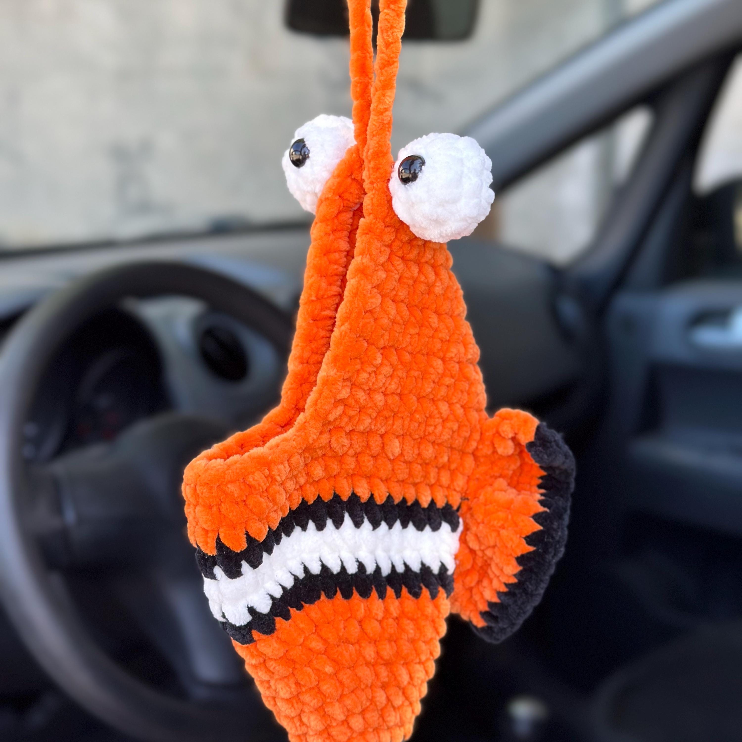 Crochet CAR HANGER Pattern, Hanging Planter PDF, Crochet Basket Amigurumi Fish, Car Decor, Crochet Car Accessories