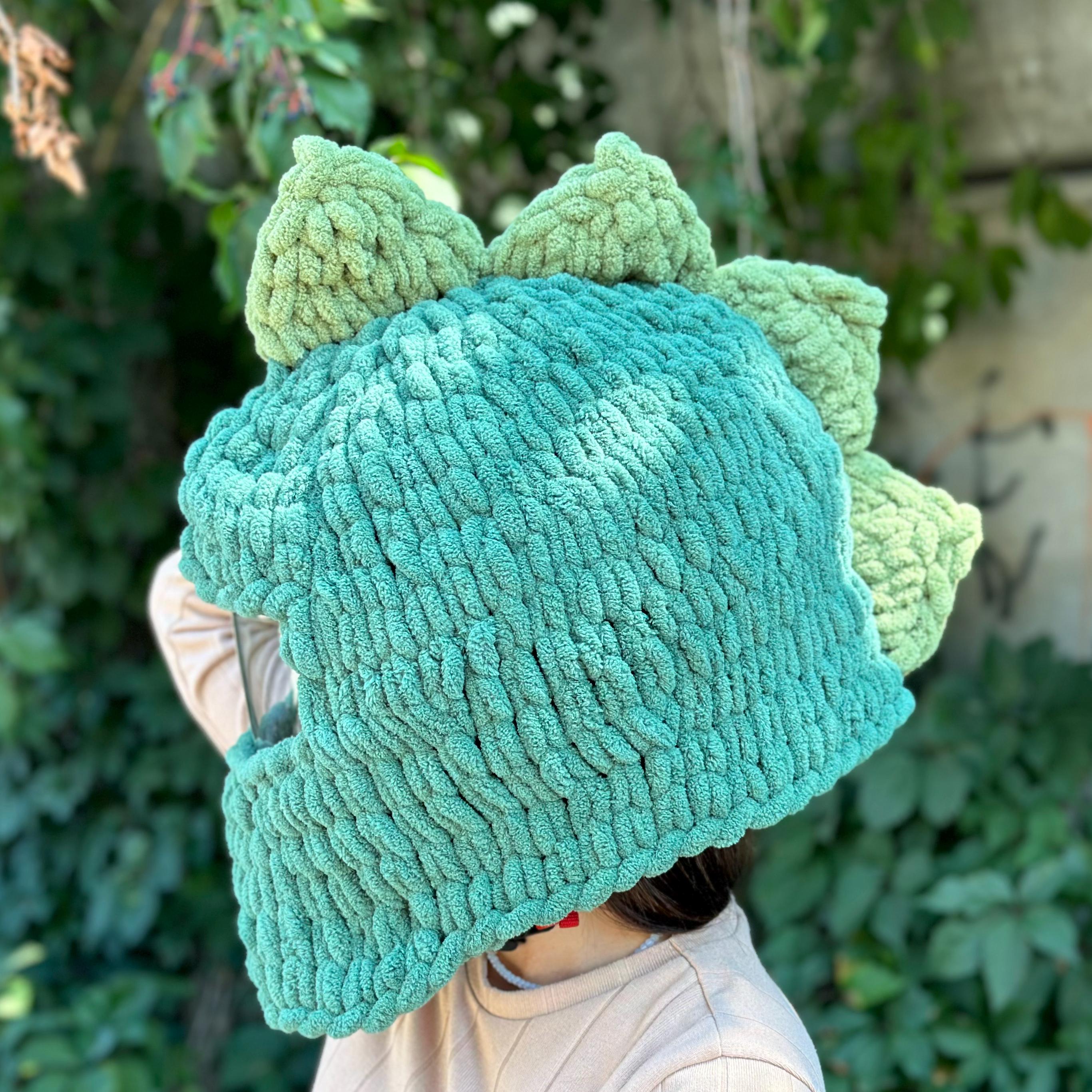 Motorcycle Dino HELMET COVER, Finger Knit Helmet Cover PDF Pattern, Alize Puffy Pattern, Knit Dino Helmet Cover, Arm Knitting Pattern