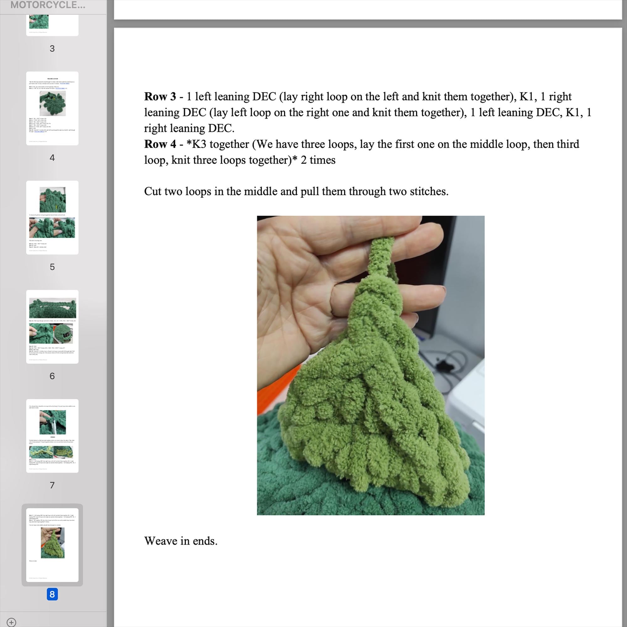 Motorcycle Dino HELMET COVER, Finger Knit Helmet Cover PDF Pattern, Alize Puffy Pattern, Knit Dino Helmet Cover, Arm Knitting Pattern