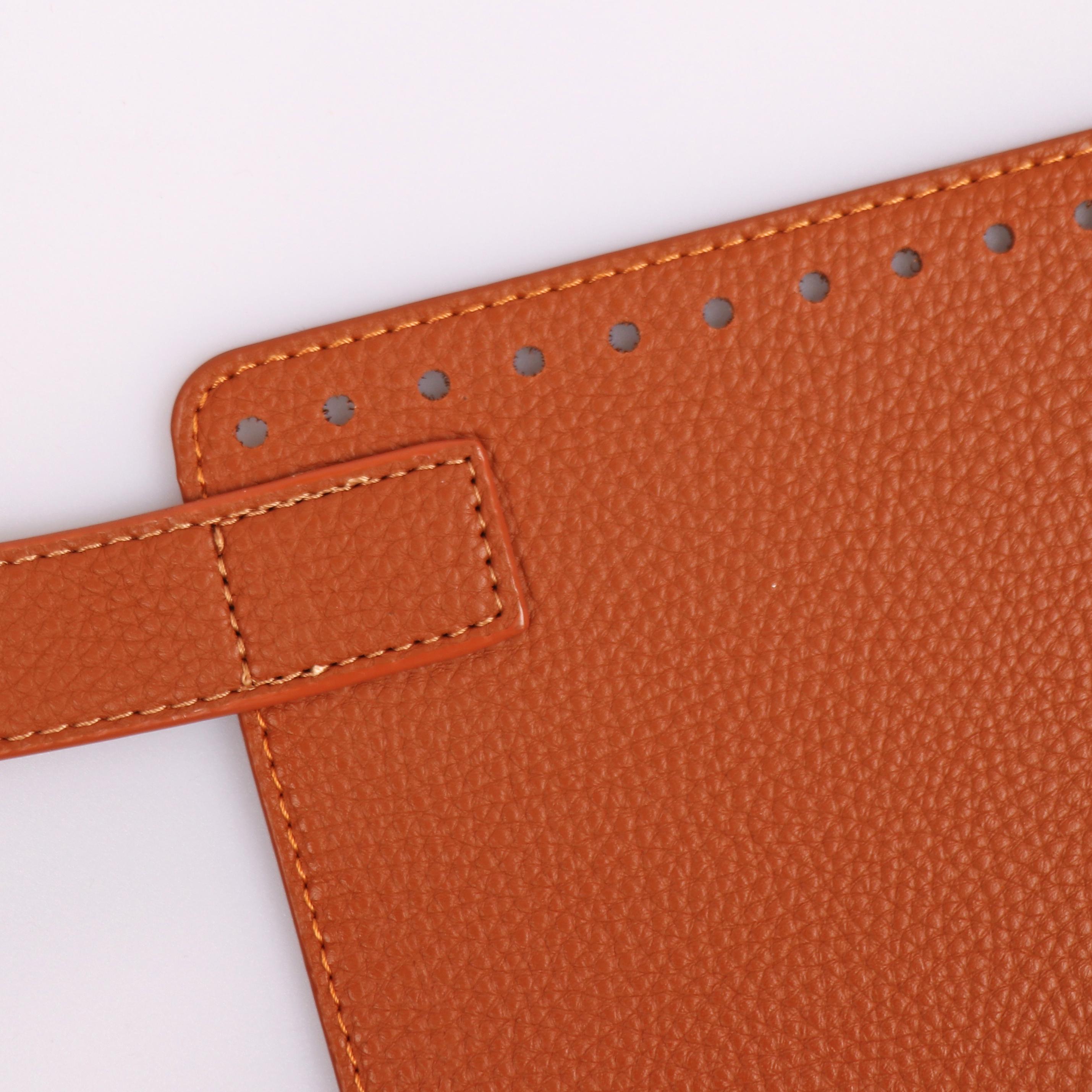 Eco-Leather Insert with Handles for Bags, Crochet Bag Supplies, Bag Handles and Insert, Bag Making Supplies, Bag Pieces, Handmade Bag