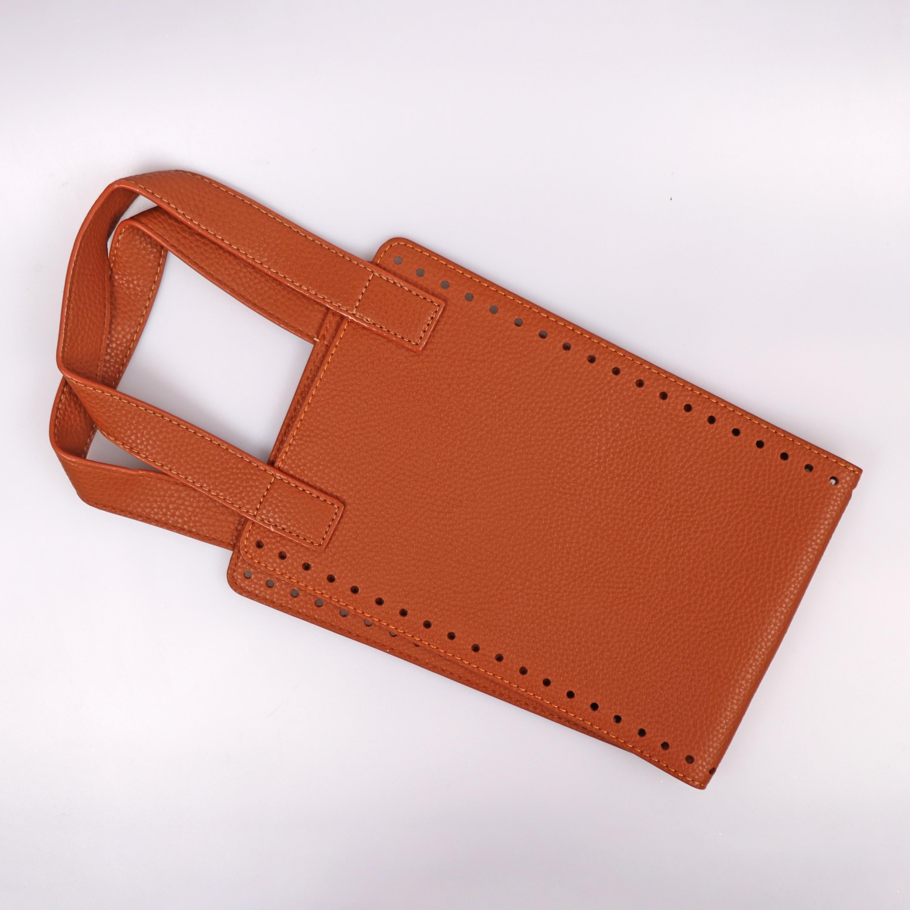 Eco-Leather Insert with Handles for Bags, Crochet Bag Supplies, Bag Handles and Insert, Bag Making Supplies, Bag Pieces, Handmade Bag
