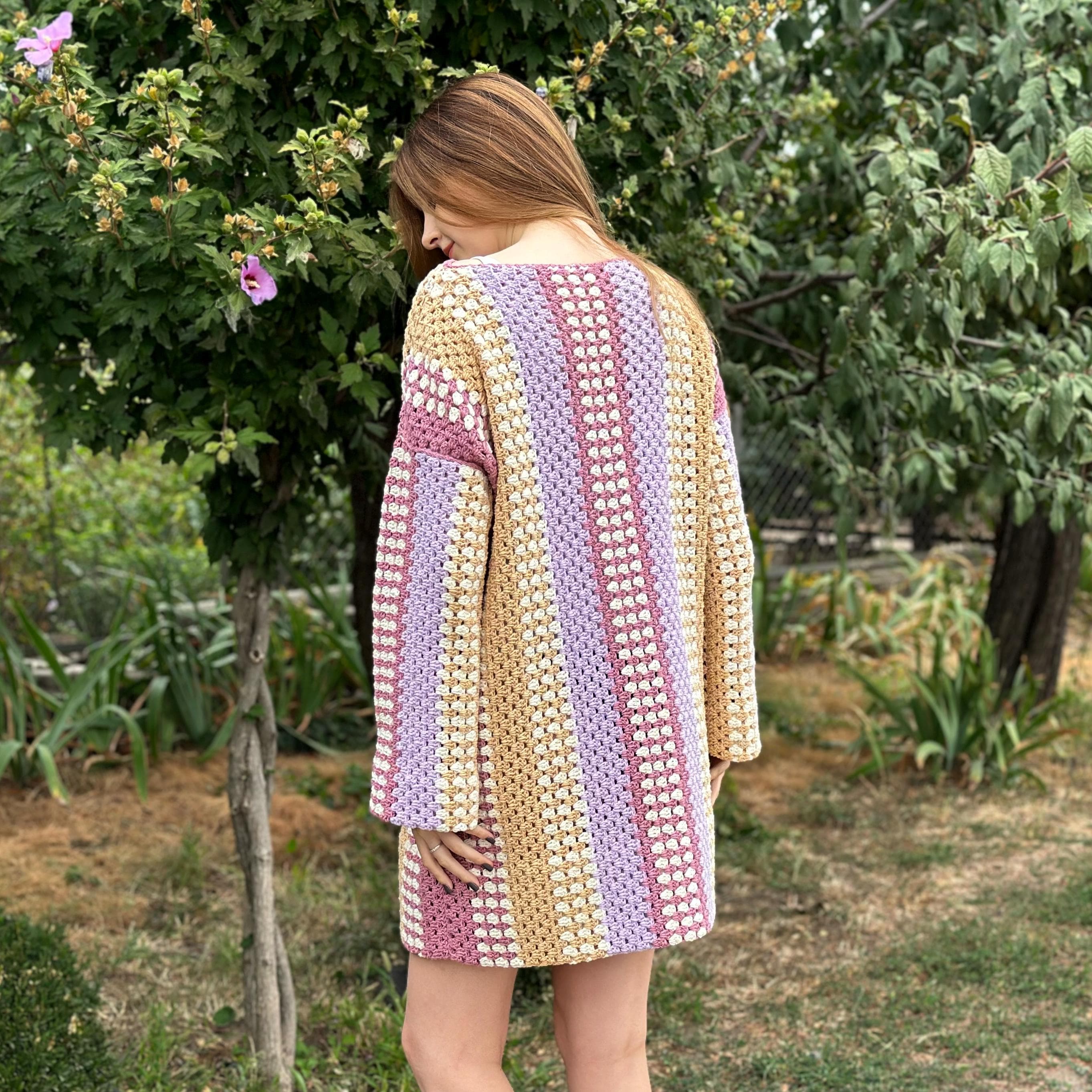 TAYLOR SWIFT DRESS, Crochet Dress Pattern, Easy Pattern Dress, X, M, L Sizes, Easy Autumn Crochet Dress