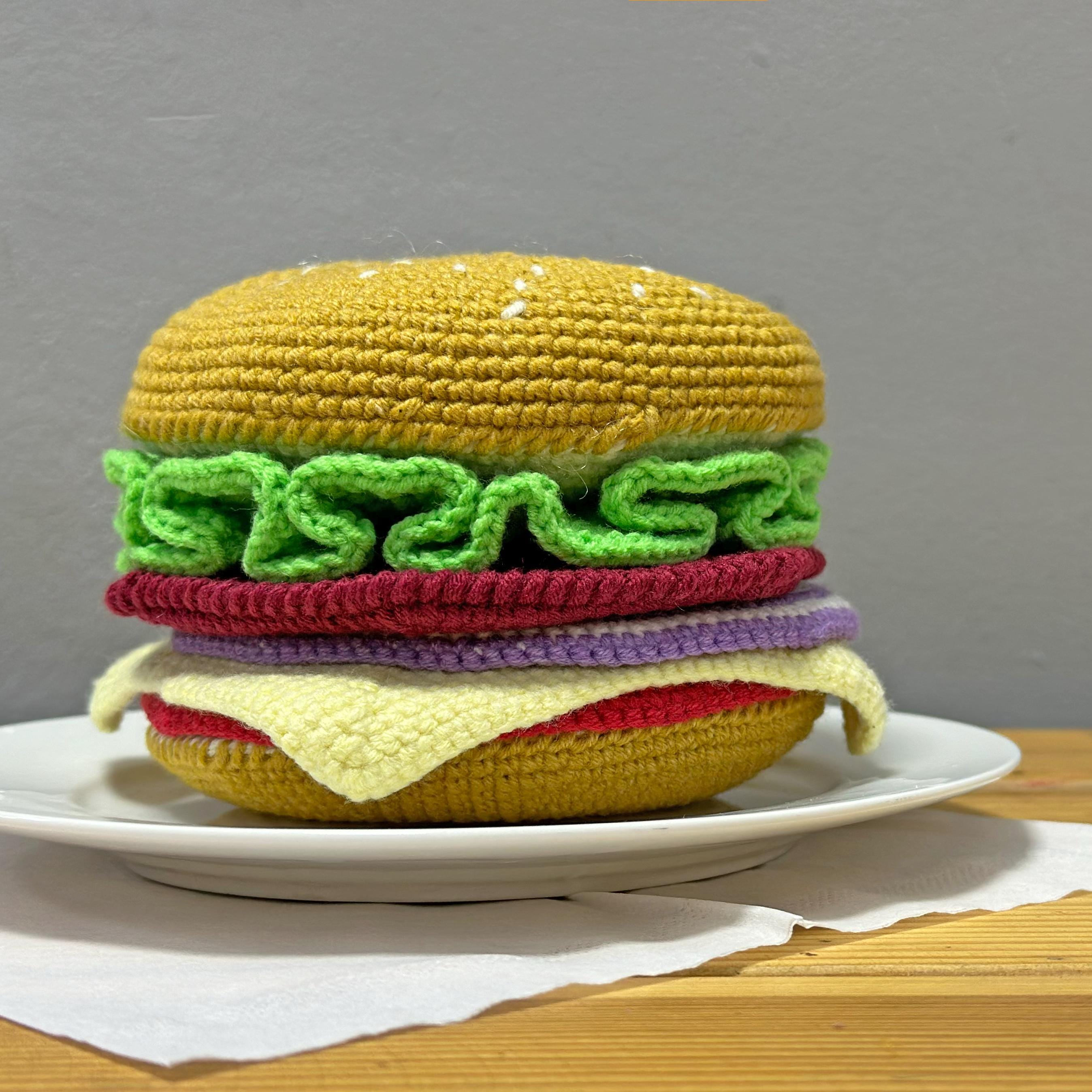 Crochet Burger Coasters, Burger Coaster Crochet Pattern, Seven Sizes Kitchen Coasters, Stacking Crochet Coastern Pattern, Instant Download