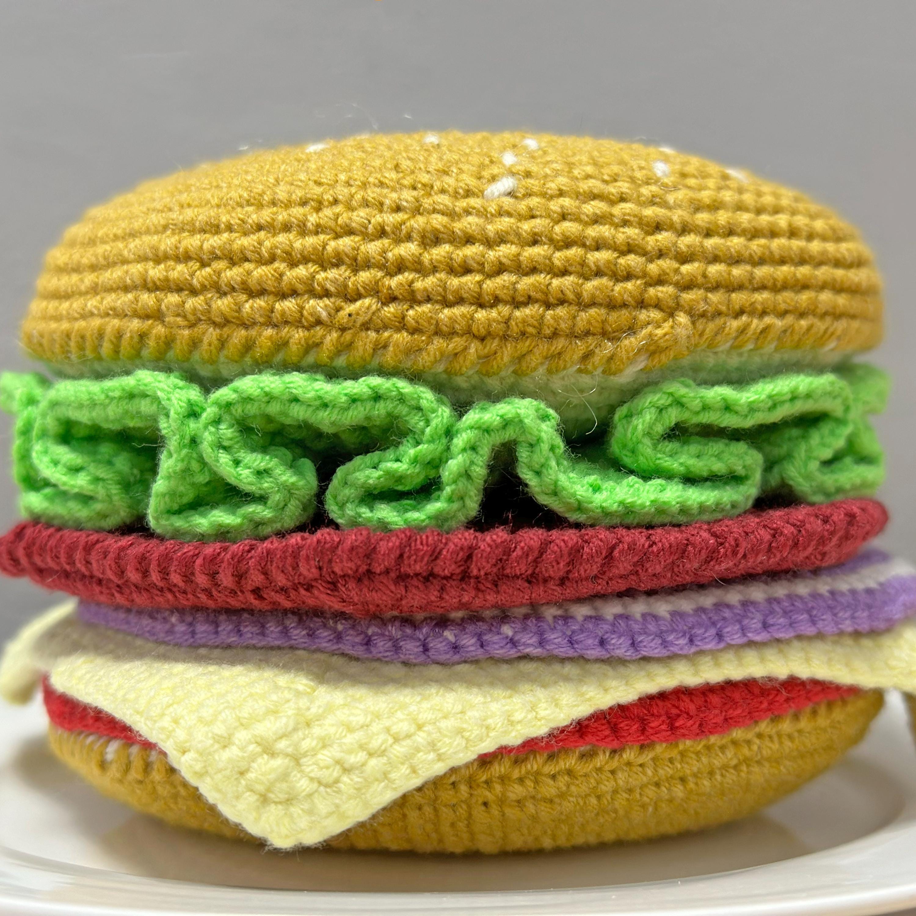 Crochet Burger Coasters, Burger Coaster Crochet Pattern, Seven Sizes Kitchen Coasters, Stacking Crochet Coastern Pattern, Instant Download