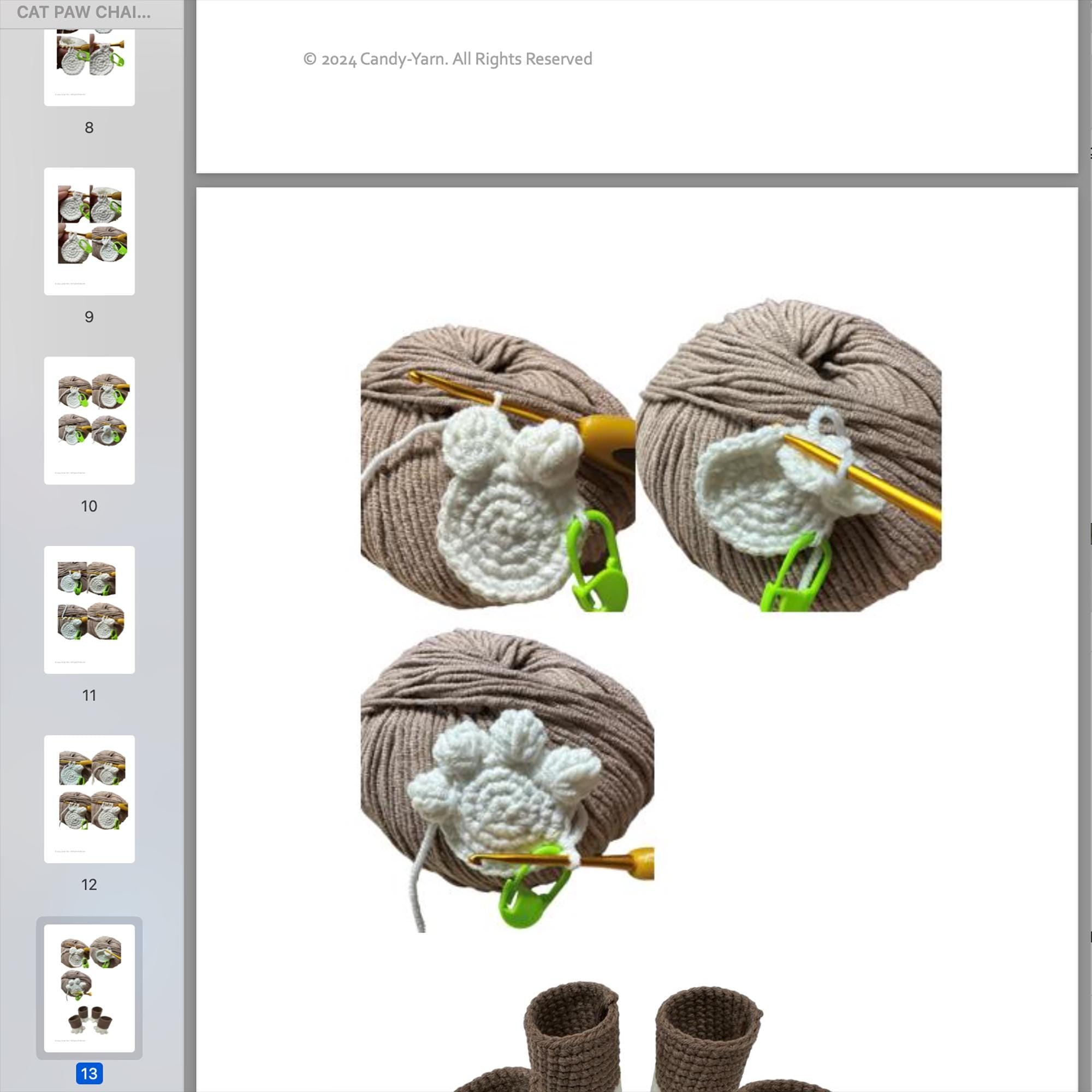 Cat Paw Chair Socks Crochet Pattern, Pdf Pattern, Chair Leg Covers, Easy Crochet, Chair Socks Crochet Pattern, Instant Download