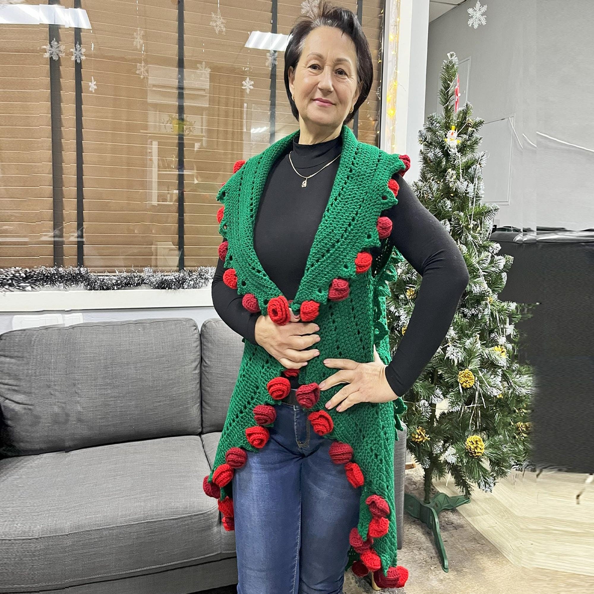 SURPRIZE ROSE BOUQUET BLANKET Crochet Pattern (skill level intermediate)