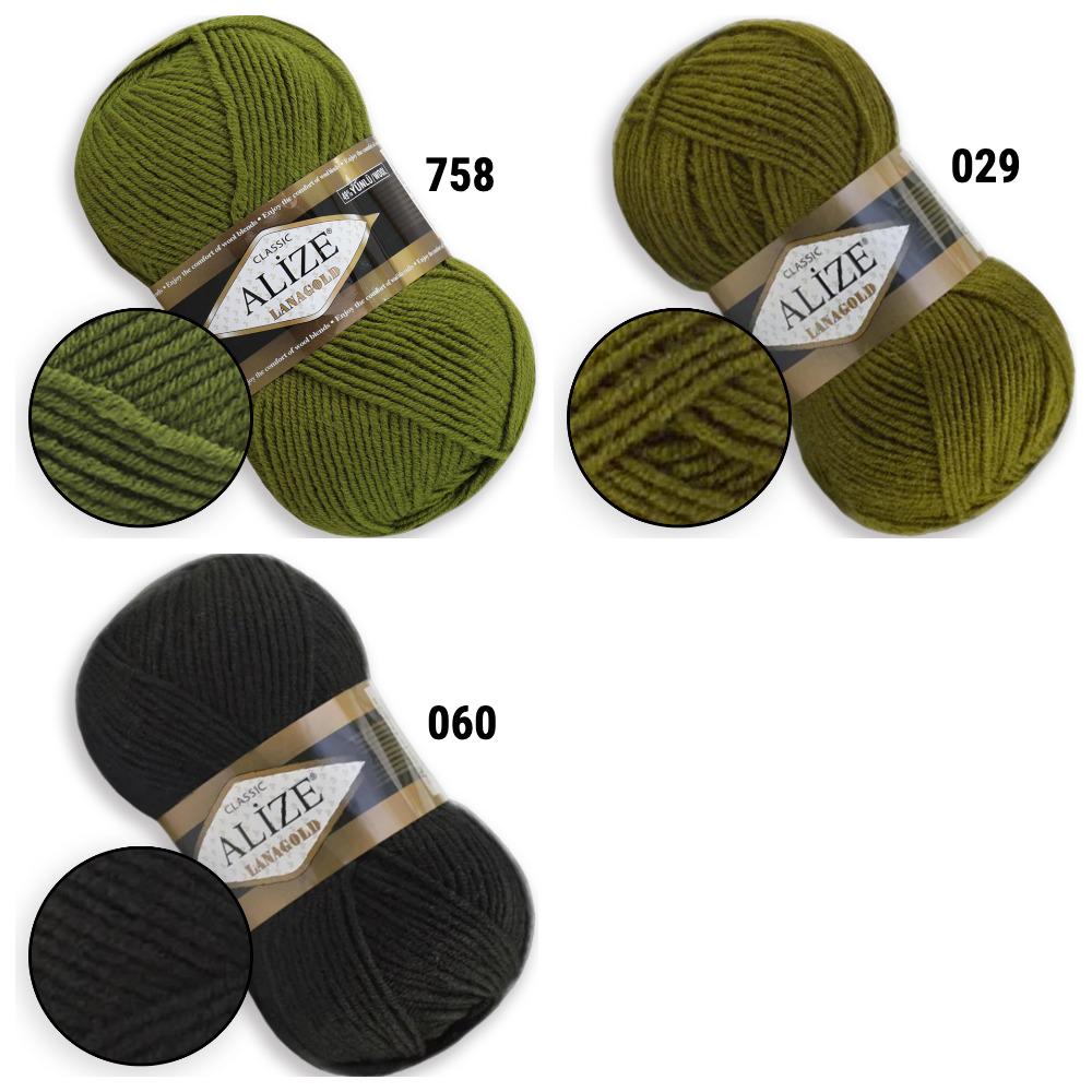 Alize Lanagold, 57 colors DK Wool Blend Yarn, 49 wool, 51 acrylic, Knitting Wool Yarn, Acrylic Blend Crochet Yarn, Classic Yarn 3.5 oz