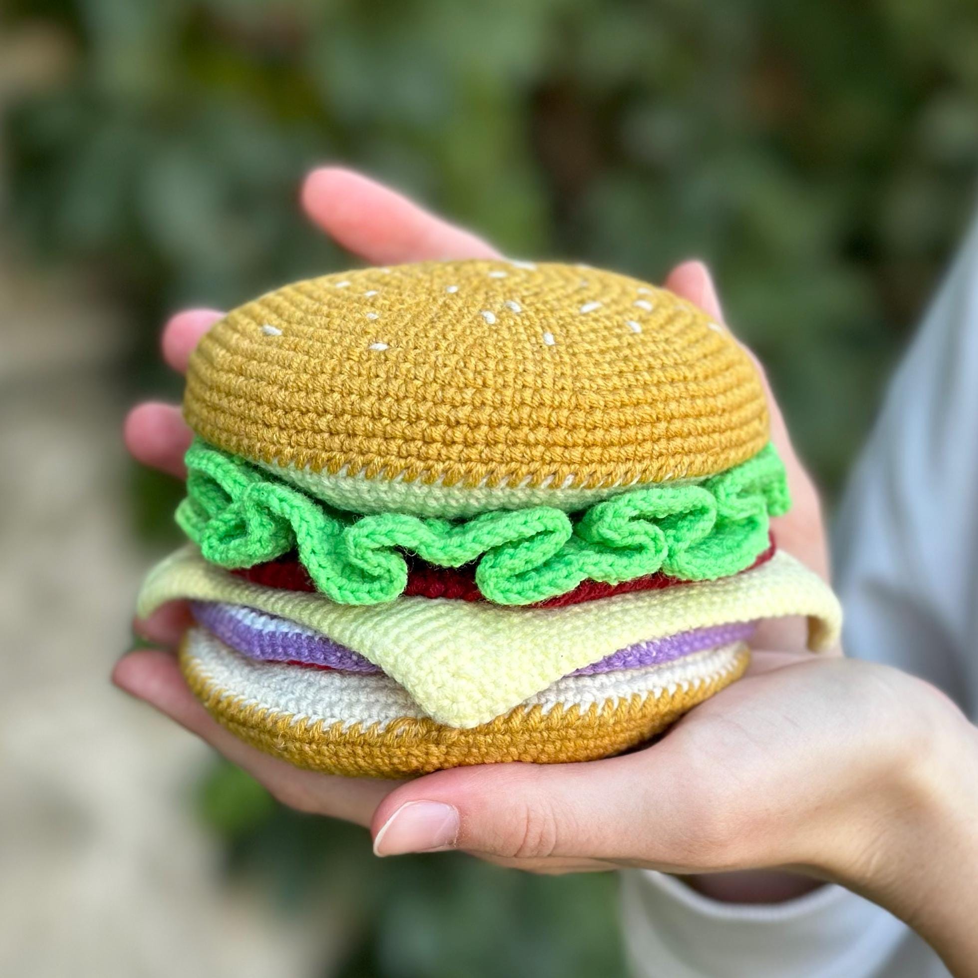 Crochet Burger Coasters, Burger Coaster Crochet Pattern, Seven Sizes Kitchen Coasters, Stacking Crochet Coastern Pattern, Instant Download