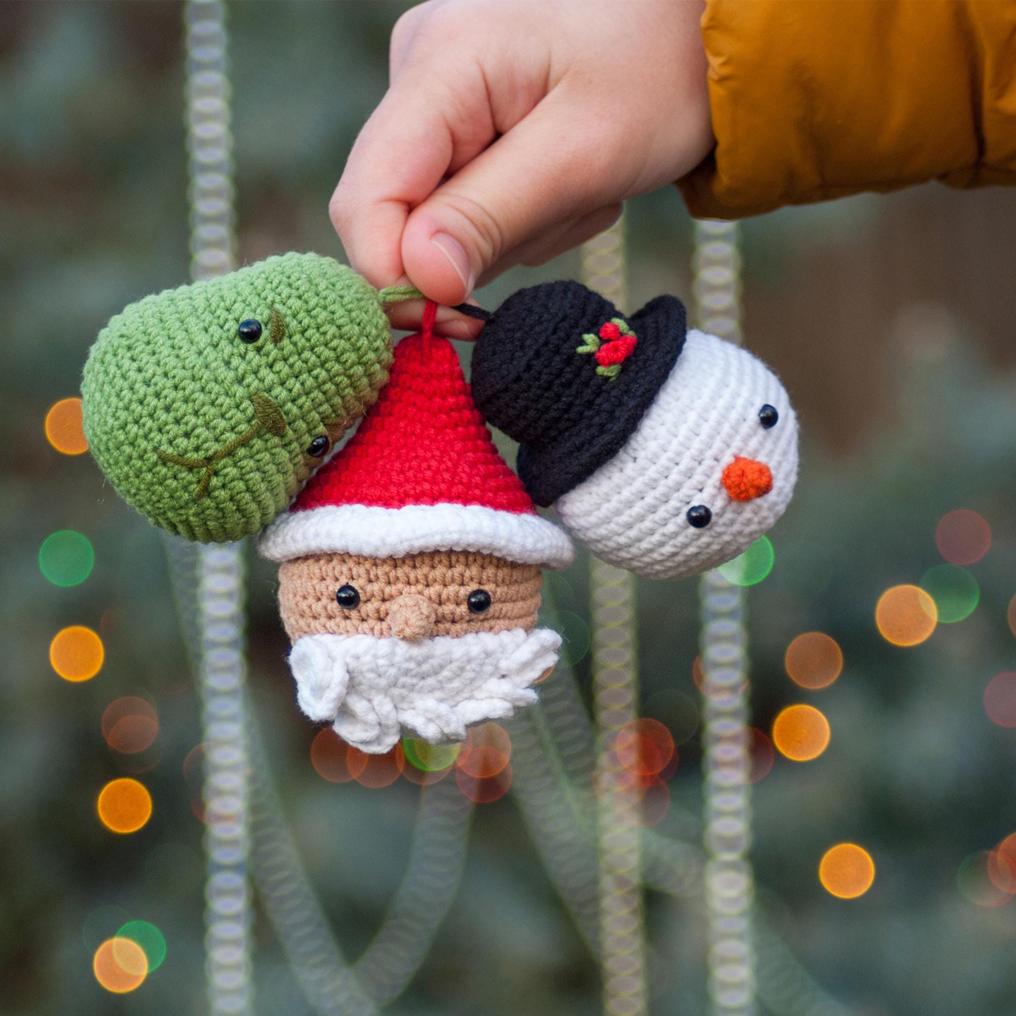 Crochet CHRISTMAS ORNAMENTS Pattern, PDF Christmas Decorations, Crochet Tutorial, Easy Holiday Home Decor