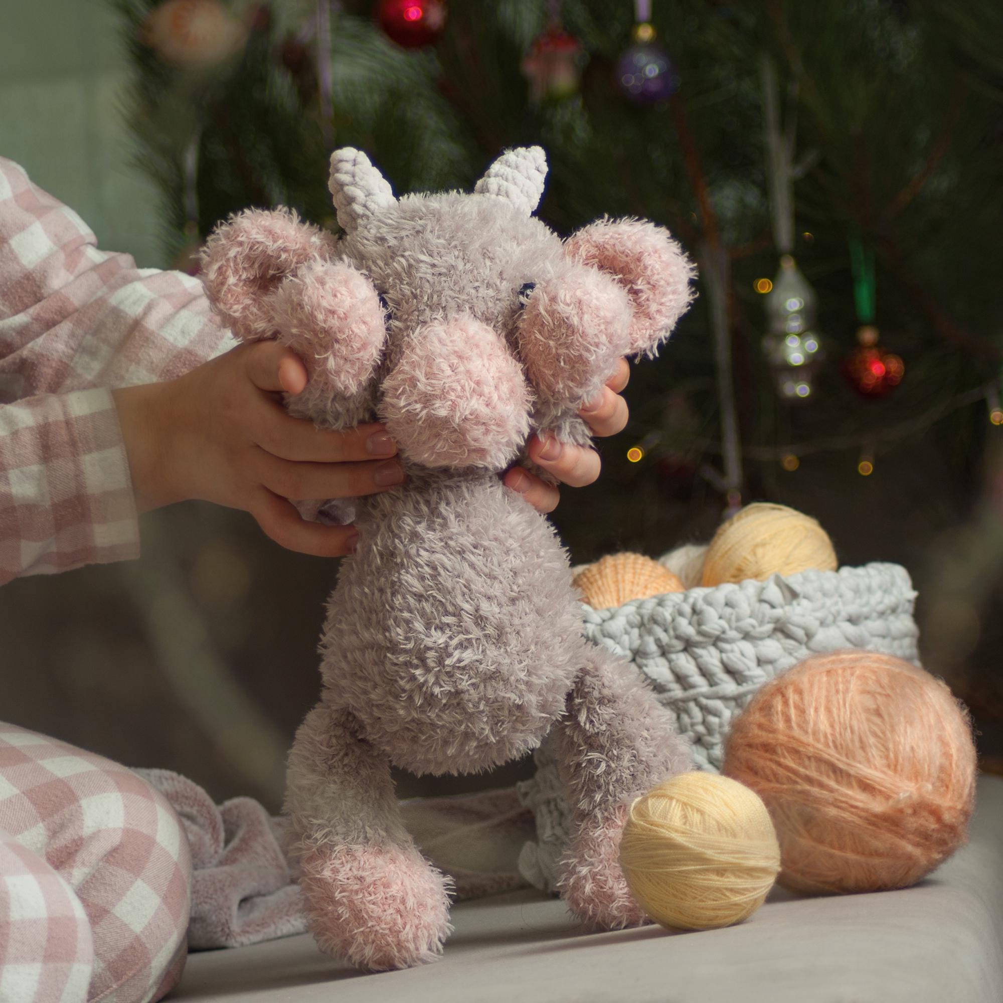 CROCHET COW Amigurumi Pattern, Easy Fluffy Cow Crochet Pattern, Cute Crochet Animal Pattern, DIY Instant Digital Download Pdf Tutorial