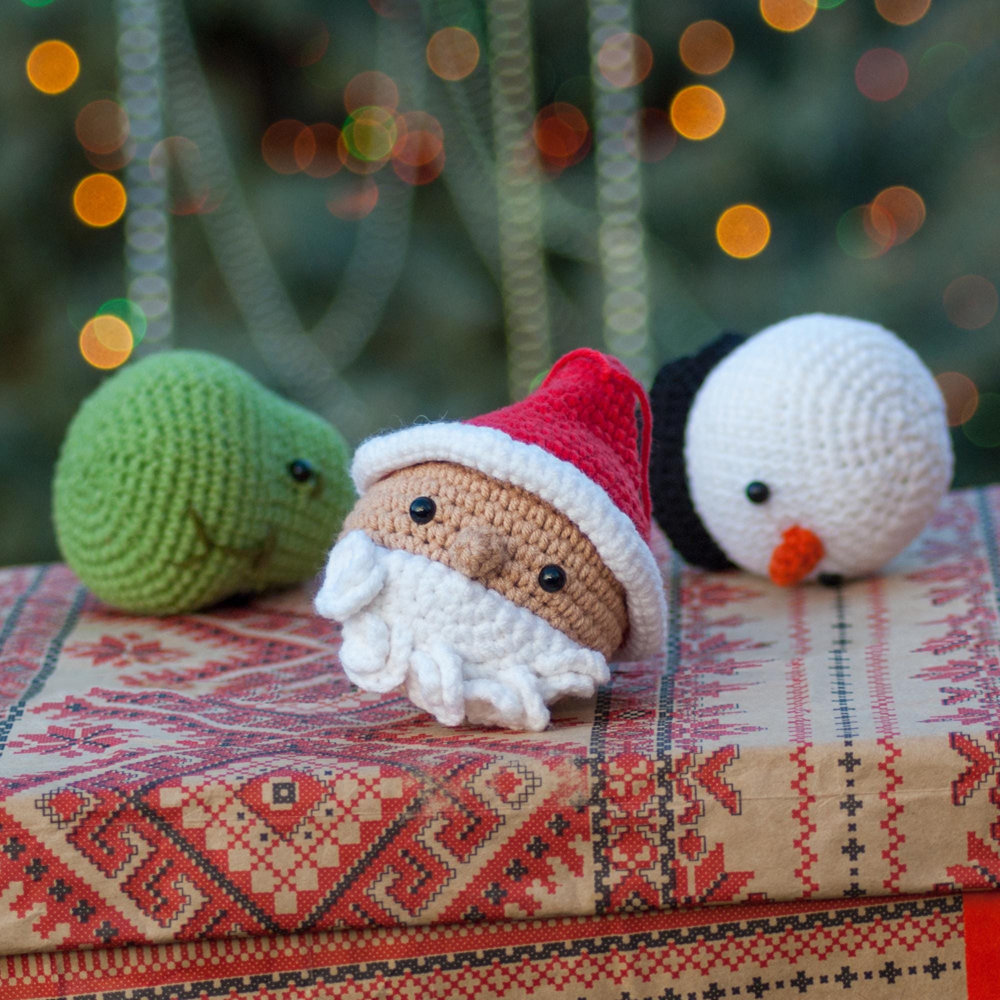 Crochet CHRISTMAS ORNAMENTS Pattern, PDF Christmas Decorations, Crochet Tutorial, Easy Holiday Home Decor