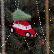 Christmas Red Car CROCHET PATTERN Xmas Tree Amigurumi, PDF Christmas Pattern, Home Decor Pattern, Holday Decoration Crochet Pattern