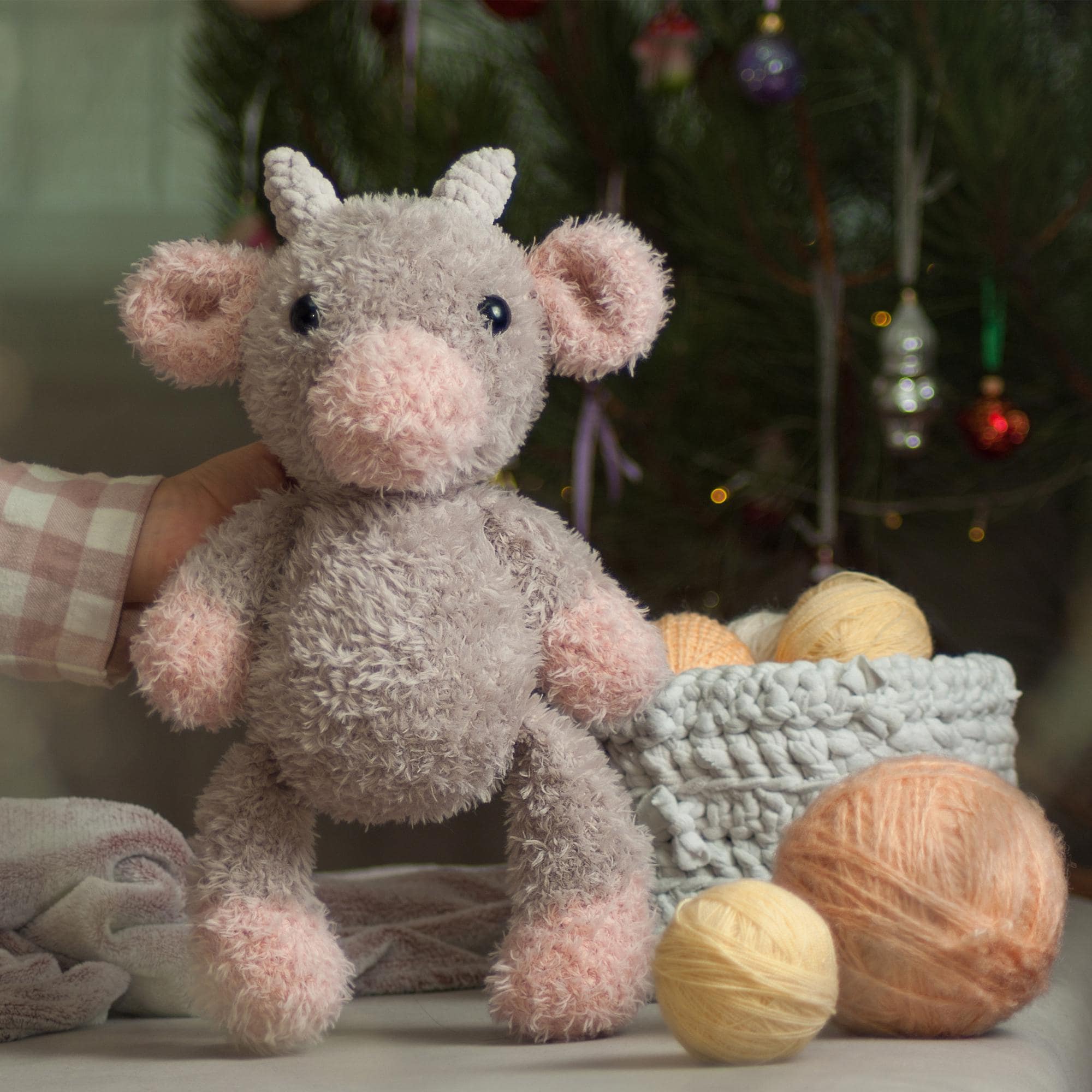 CROCHET COW Amigurumi Pattern, Easy Fluffy Cow Crochet Pattern, Cute Crochet Animal Pattern, DIY Instant Digital Download Pdf Tutorial