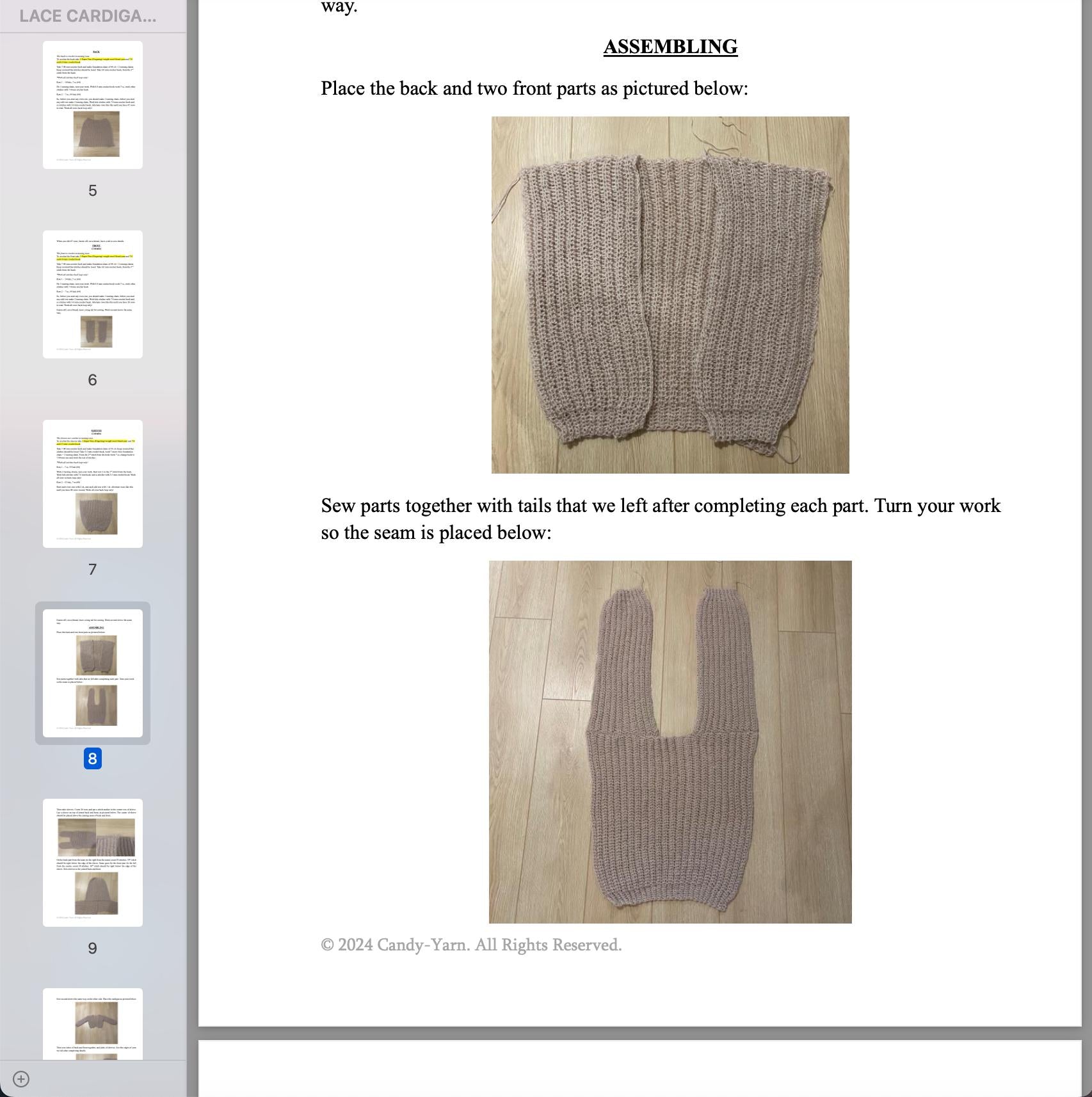 Crochet Pattern Lace Cardigan, English Crochet Cardigan Pattern PDF Sweater Women Crochet Pullover Pattern, One Size, Instant Download