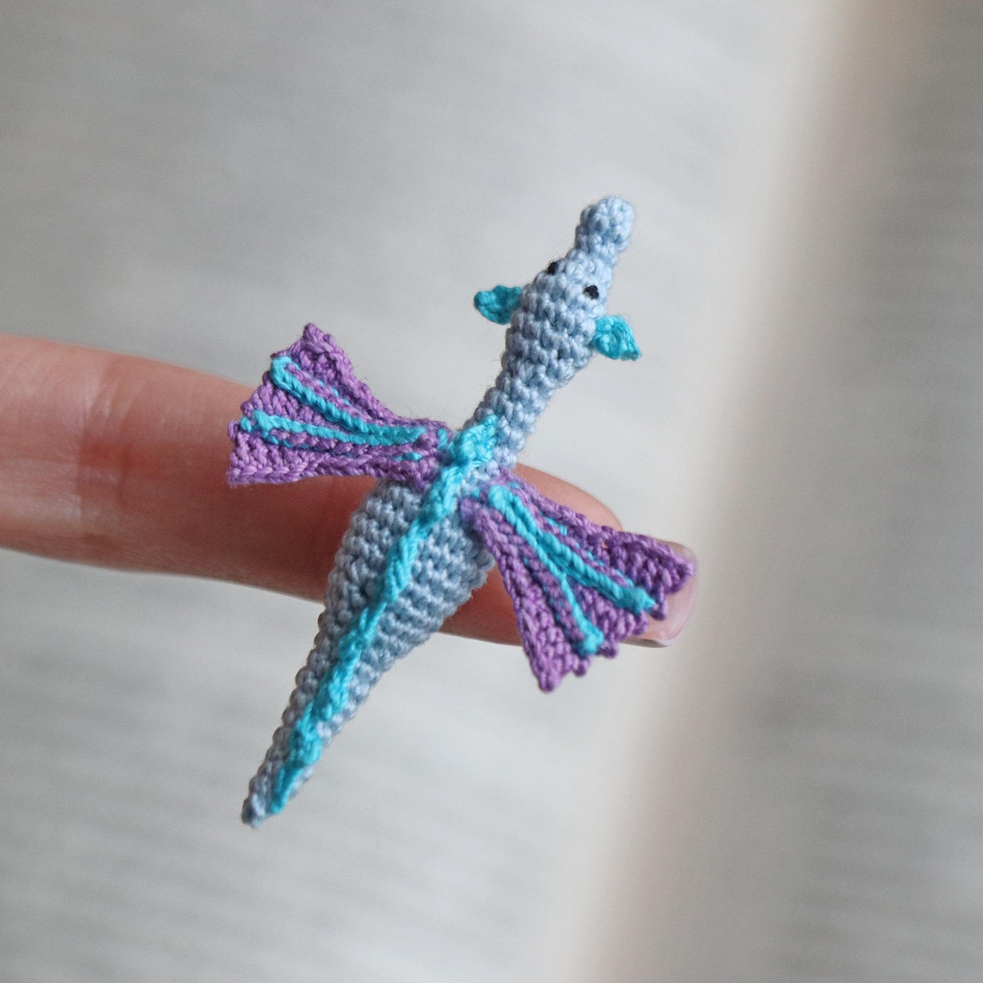 Crochet Dragon Pattern, Fantasy Amigurumi Pattern, Micro Crochet PDF Tutorial for a Unique Miniature Animal