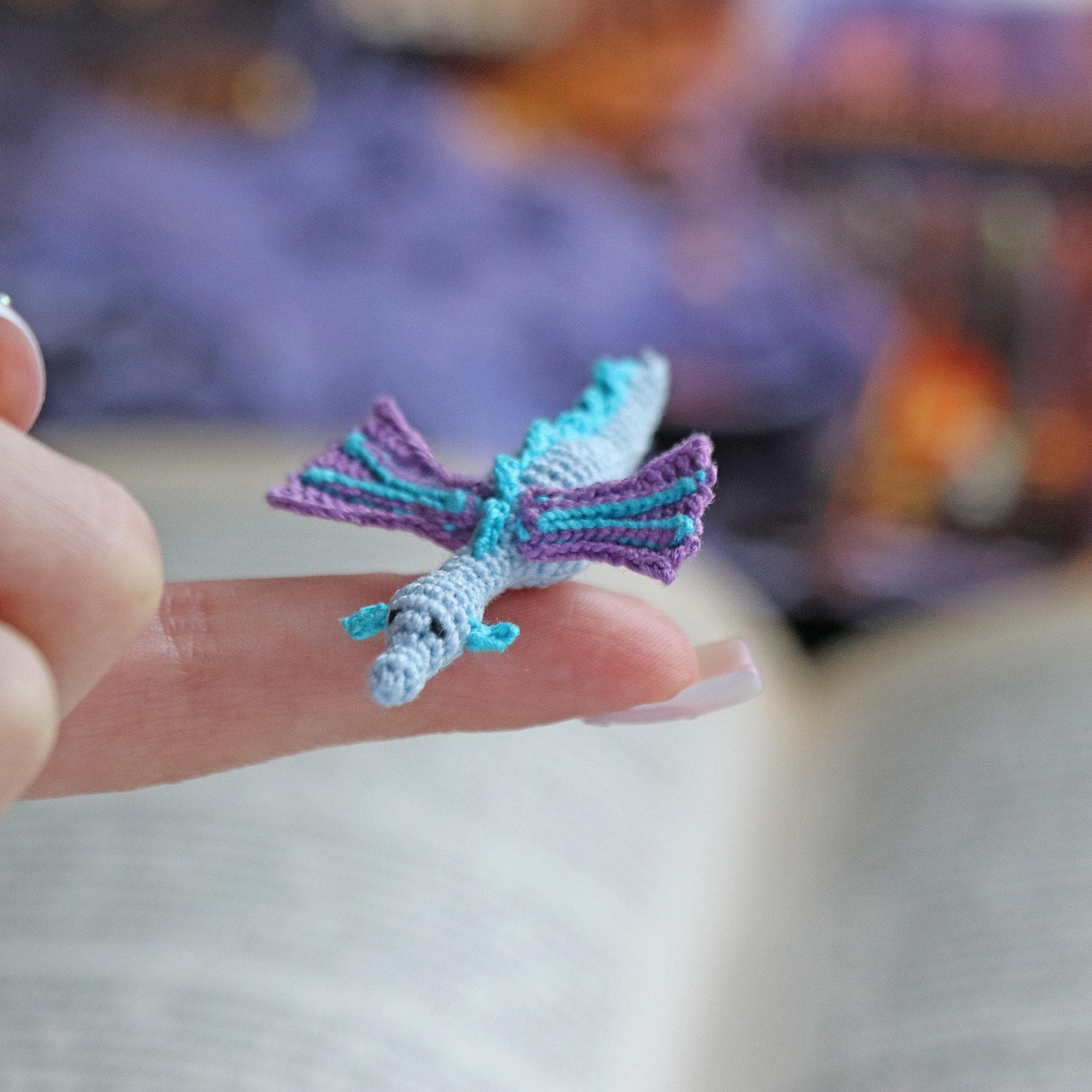 Crochet Dragon Pattern, Fantasy Amigurumi Pattern, Micro Crochet PDF Tutorial for a Unique Miniature Animal