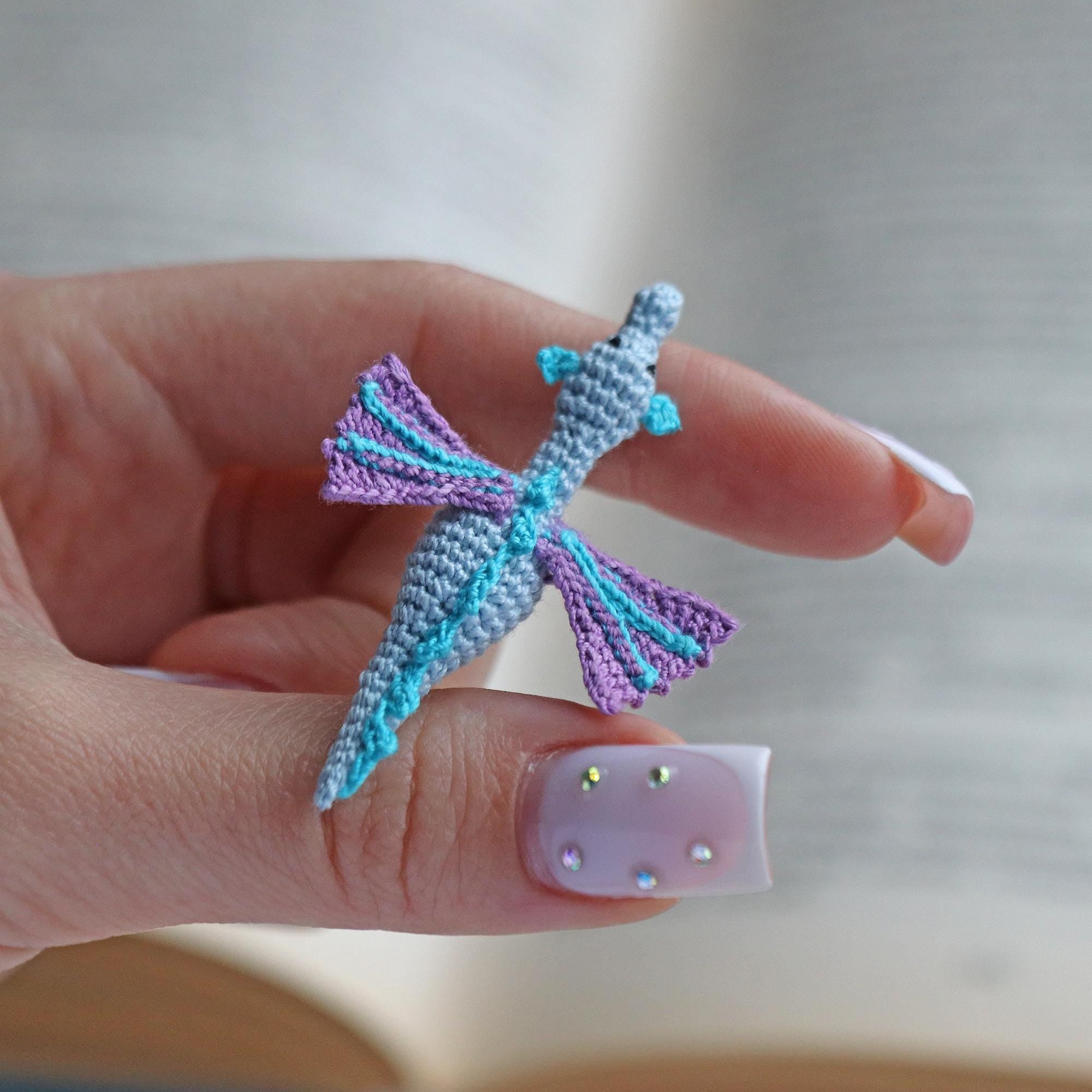 Crochet Dragon Pattern, Fantasy Amigurumi Pattern, Micro Crochet PDF Tutorial for a Unique Miniature Animal