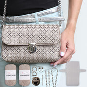 EMBROIDERY BAG KIT, Clutch Making Kit, Easy Starter Embroidery Kit, Summer Purse Kit, Diy Craft Kit Gift, Learn How To Kit, Embroidery Purse