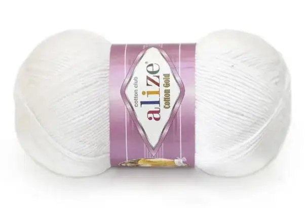 Alize Cotton Gold Yarn, 57 colors, 3.5 oz / 361 yds