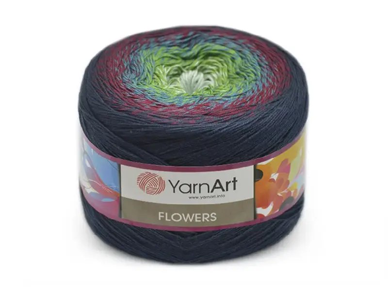YarnArt Flowers, 49 colors, 8.8 oz / 1094 yds
