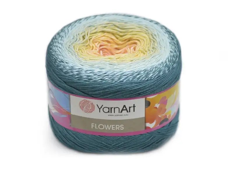 YarnArt Flowers, 49 colors, 8.8 oz / 1094 yds
