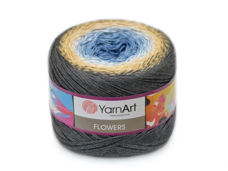 YarnArt Flowers, 49 colors, 8.8 oz / 1094 yds