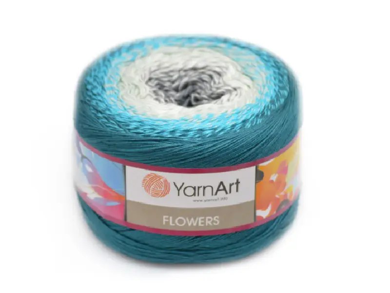 YarnArt Flowers, 49 colors, 8.8 oz / 1094 yds