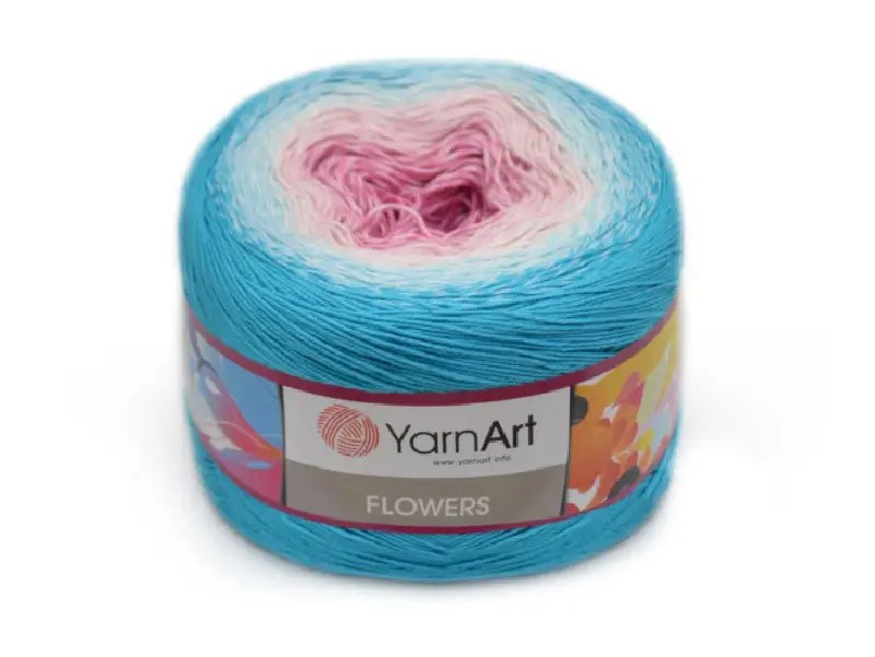 YarnArt Flowers, 49 colors, 8.8 oz / 1094 yds