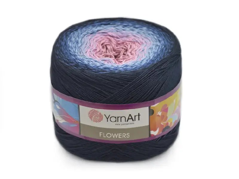 YarnArt Flowers, 49 colors, 8.8 oz / 1094 yds