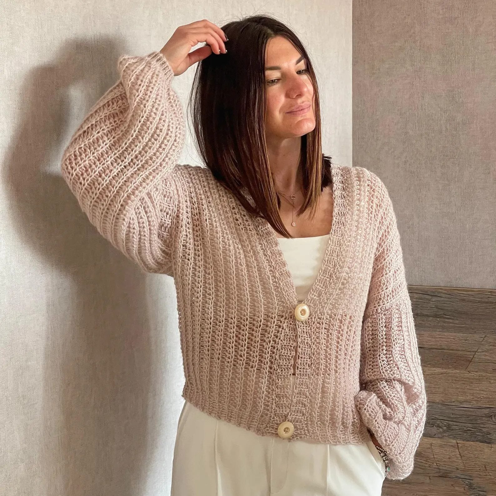 Pattern + Materials The Air Kiss Cardigan Crochet KIT (skill level Beginner)
