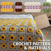 Crochet Sunflower Granny Square Blanket KIT (skill level Intermediate)